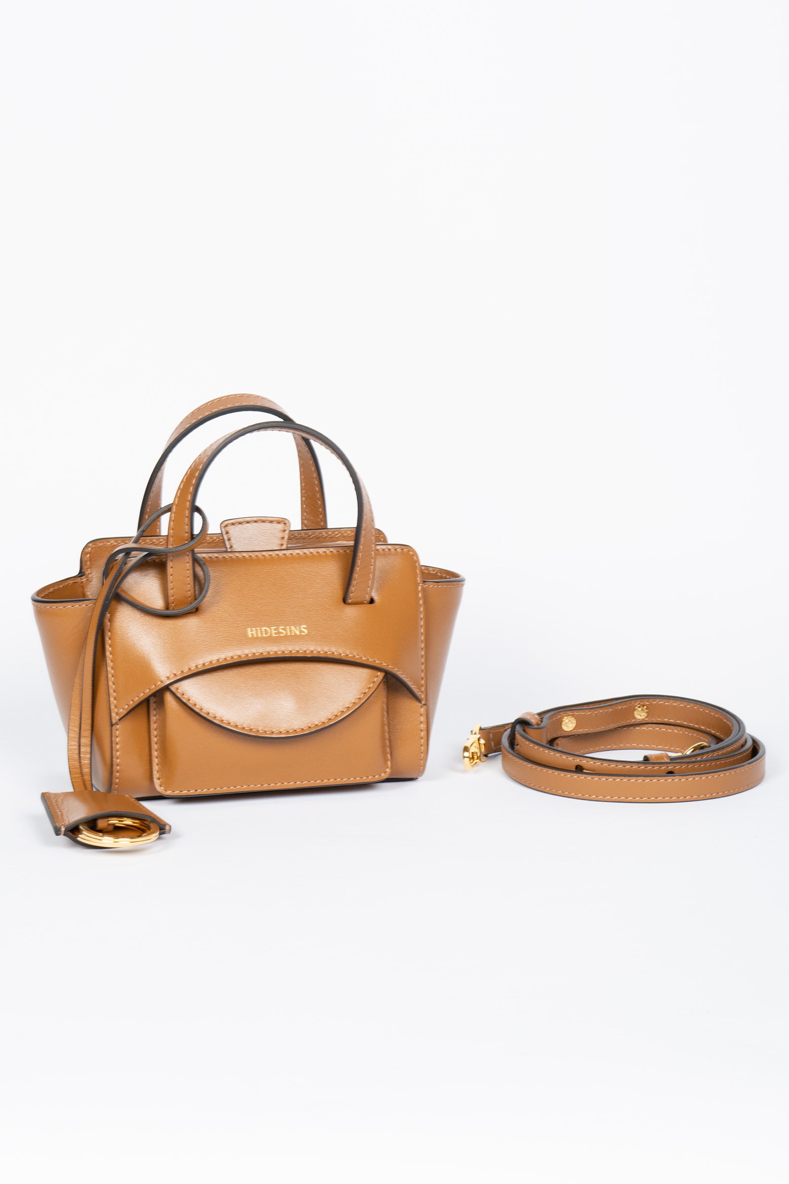 shoulder bag 'flap xs' in pelle FL14XSPREMIERE CARAMEL HIDESINS 