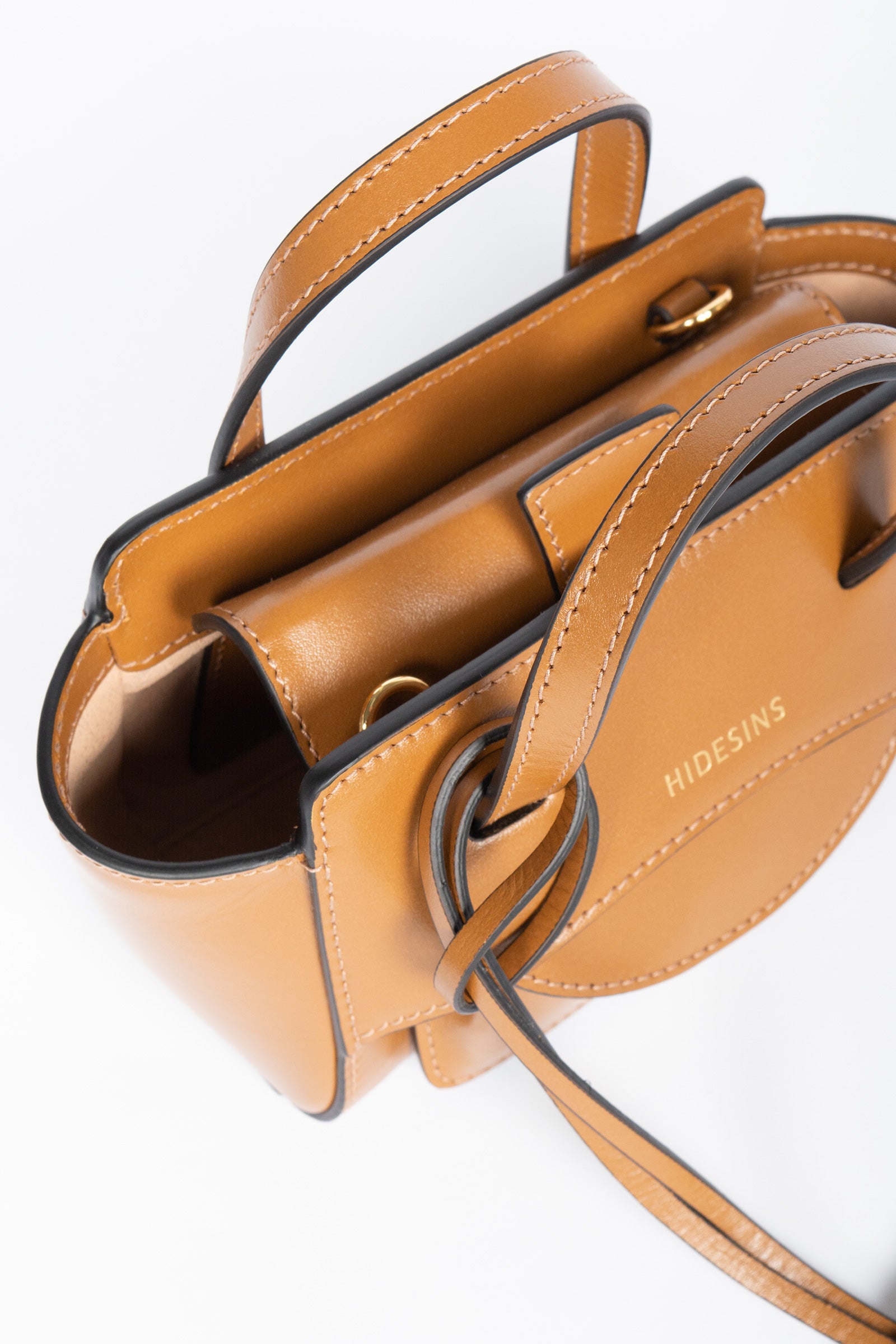 shoulder bag 'flap xs' in pelle FL14XSPREMIERE CARAMEL HIDESINS 