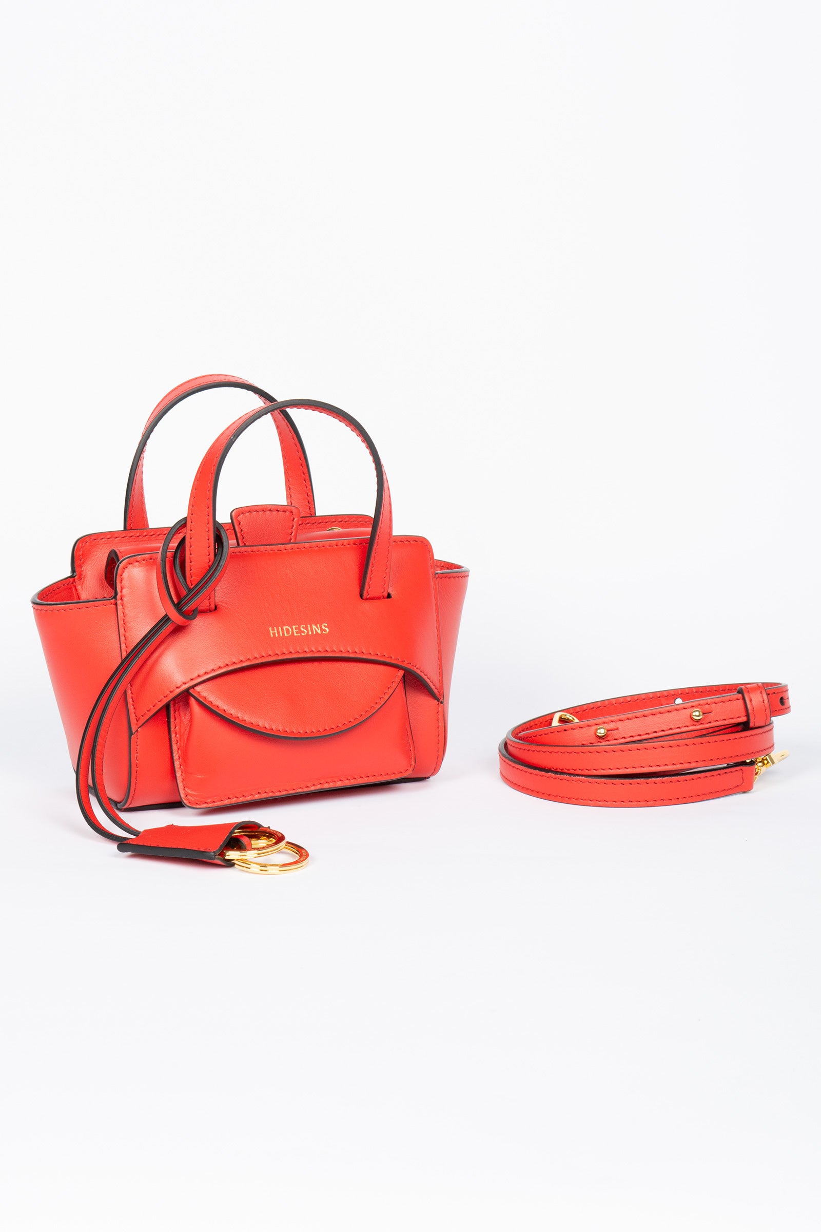 shoulder bag 'flap xs' in pelle FL14XSPREMIERE RED HIDESINS 