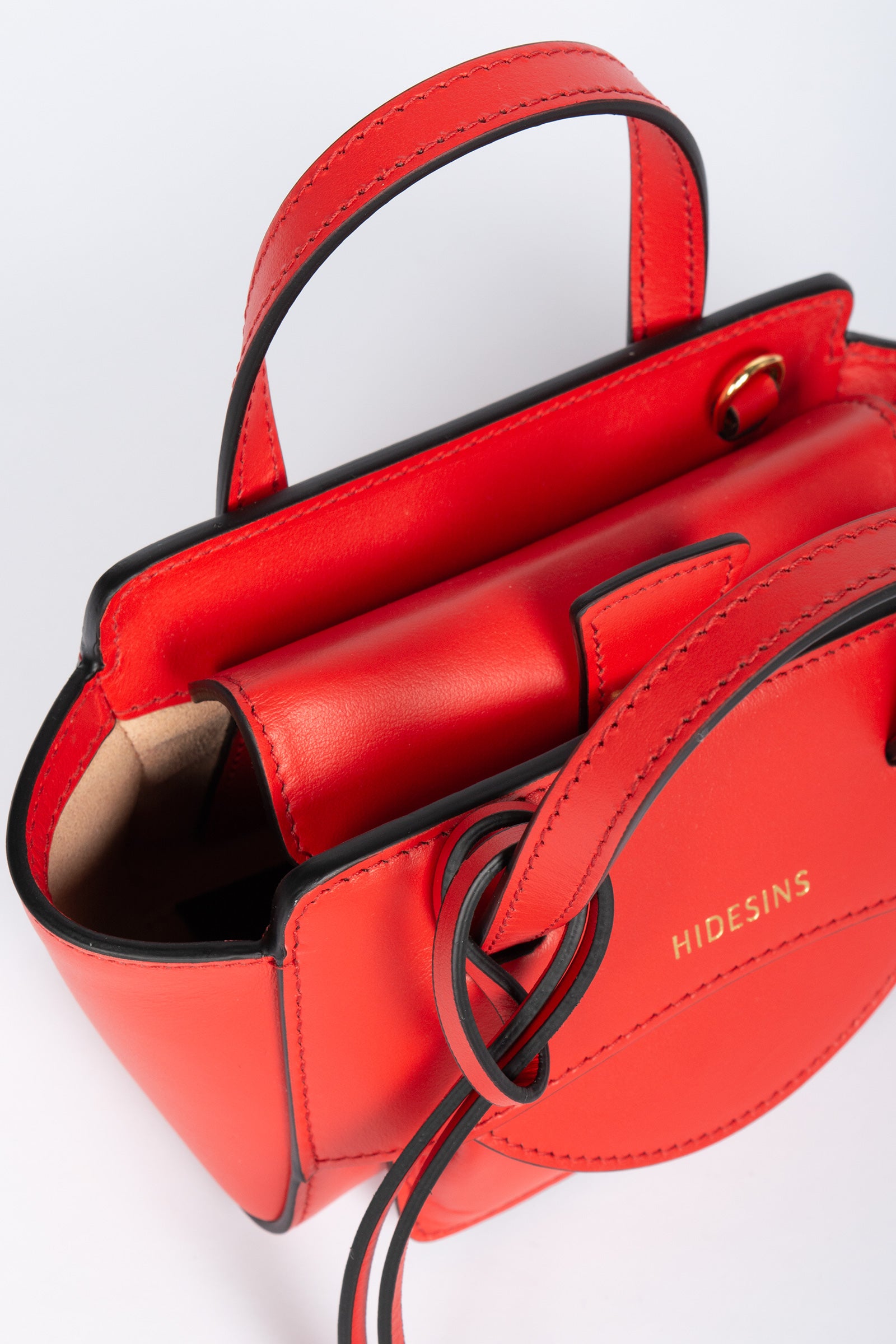 shoulder bag 'flap xs' in pelle FL14XSPREMIERE RED HIDESINS 