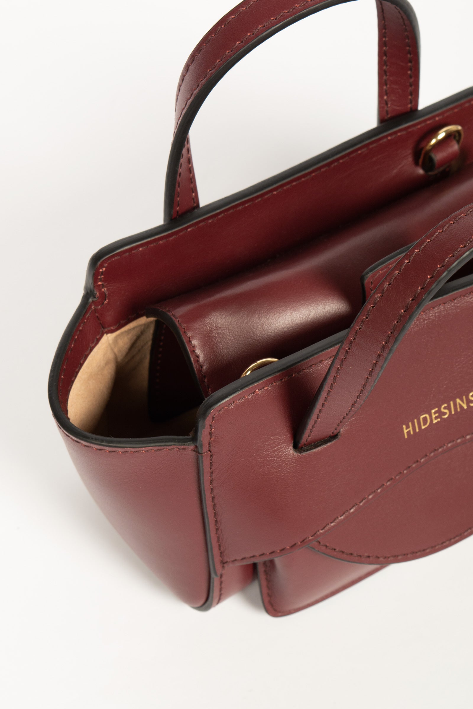 shoulder bag 'flap xs' in pelle FL14XSPREMIERE WINE HIDESINS 