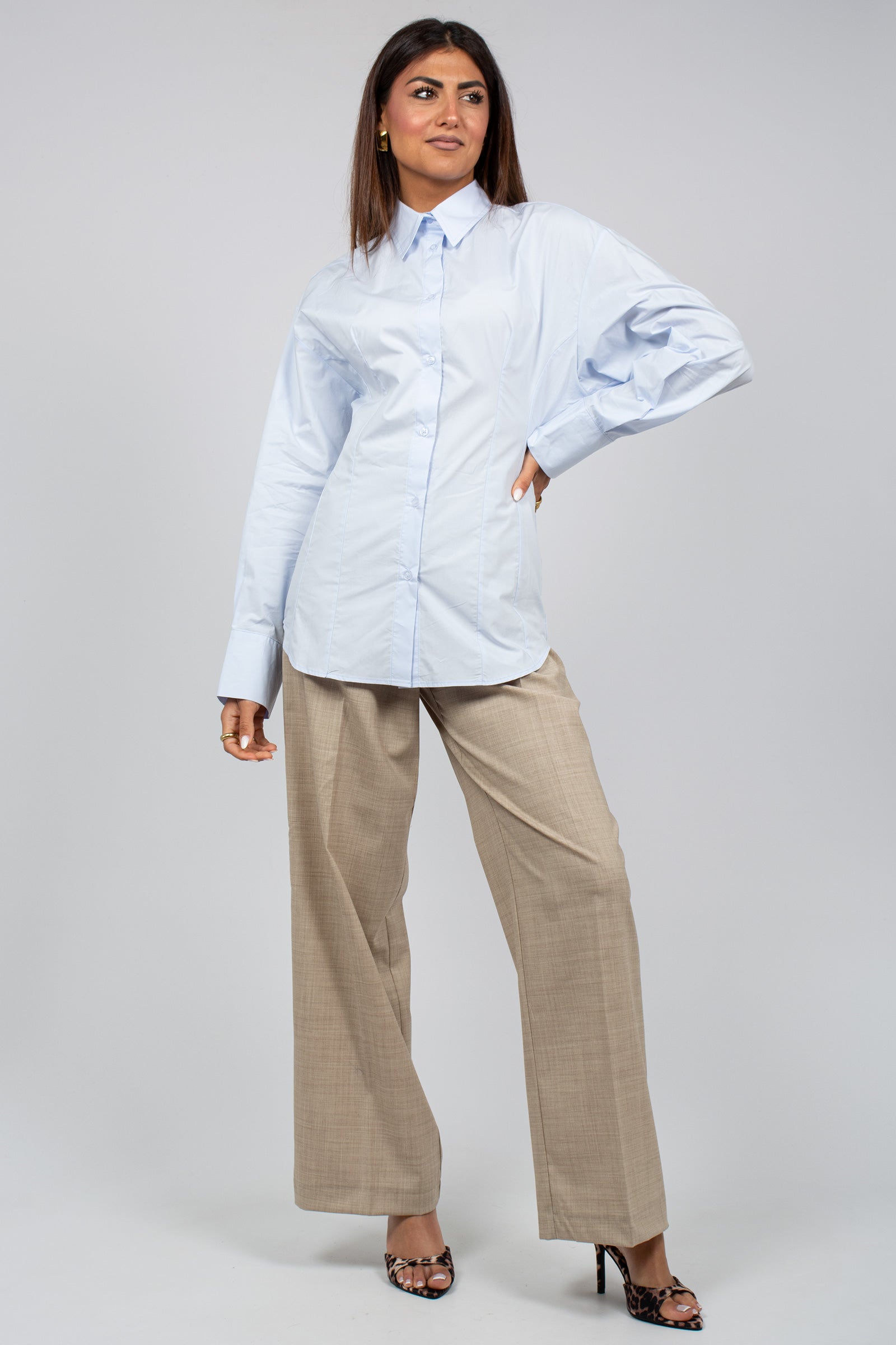 camicia in popeline con tagli PARIGIPOPELINE CELESTE JACQUEUR 