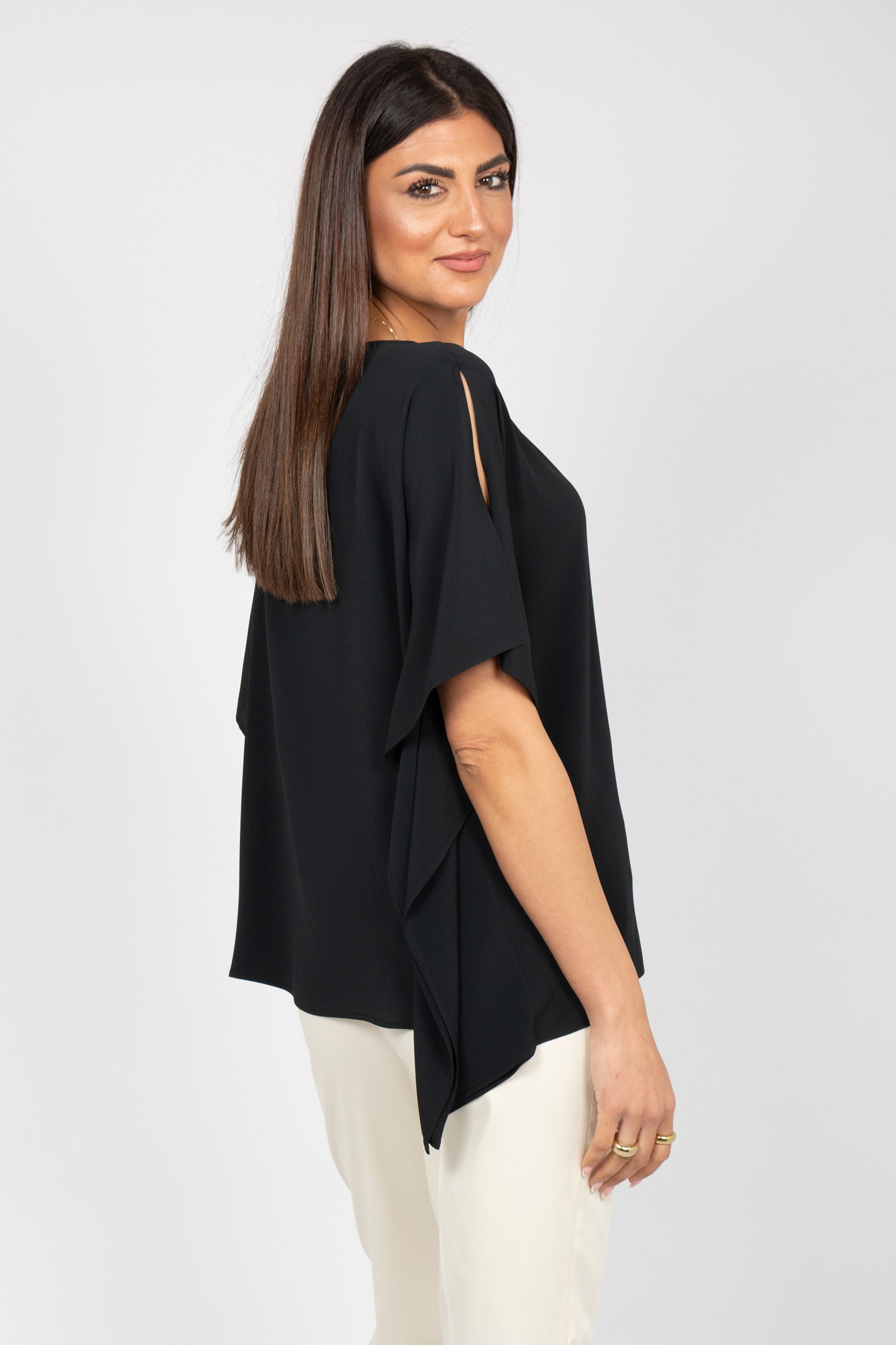 blusa oversize in misto seta 66282 999 LE TRICOT - Perugia 