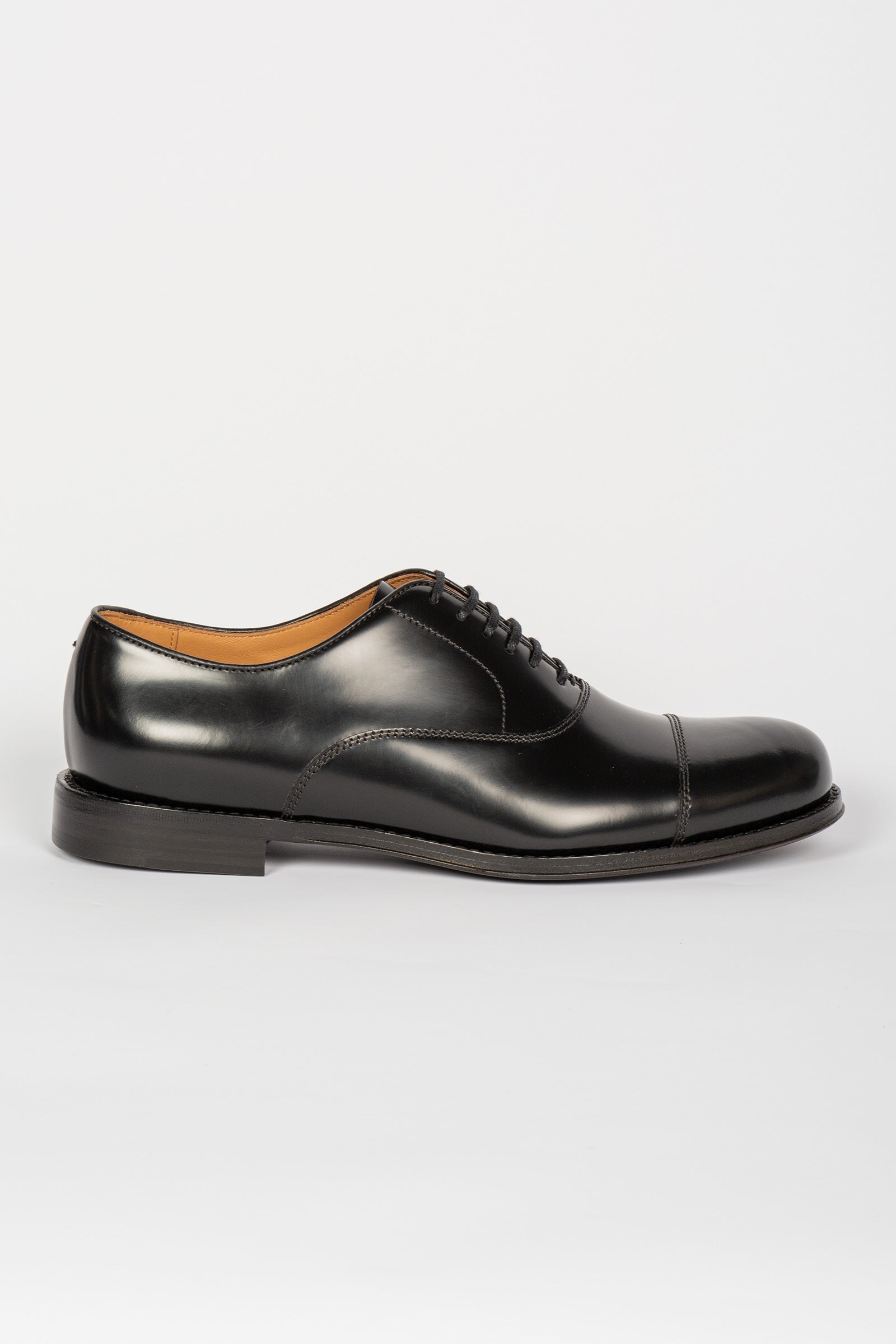 stringata francese in pelle 29006ANTICK NERO LO.WHITE 