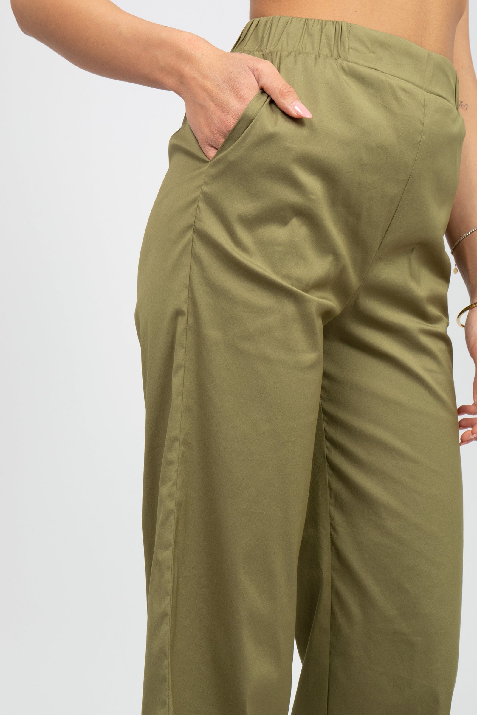 pantalone in popeline di cotone 261M1250 346 MAIDA MILA 