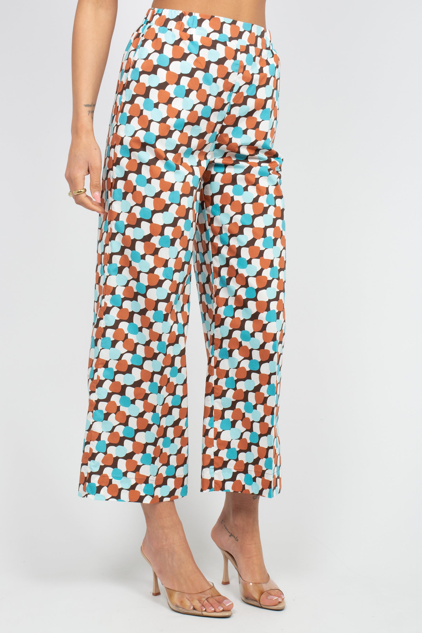 pantalone in cotone stampato 261M1312 MULTI MAIDA MILA 