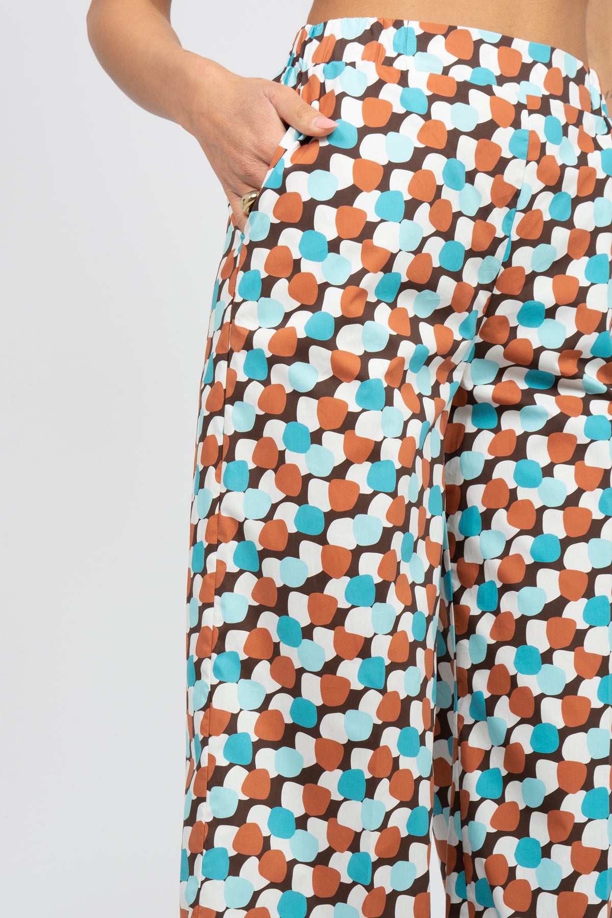 pantalone in cotone stampato 261M1312 MULTI MAIDA MILA 