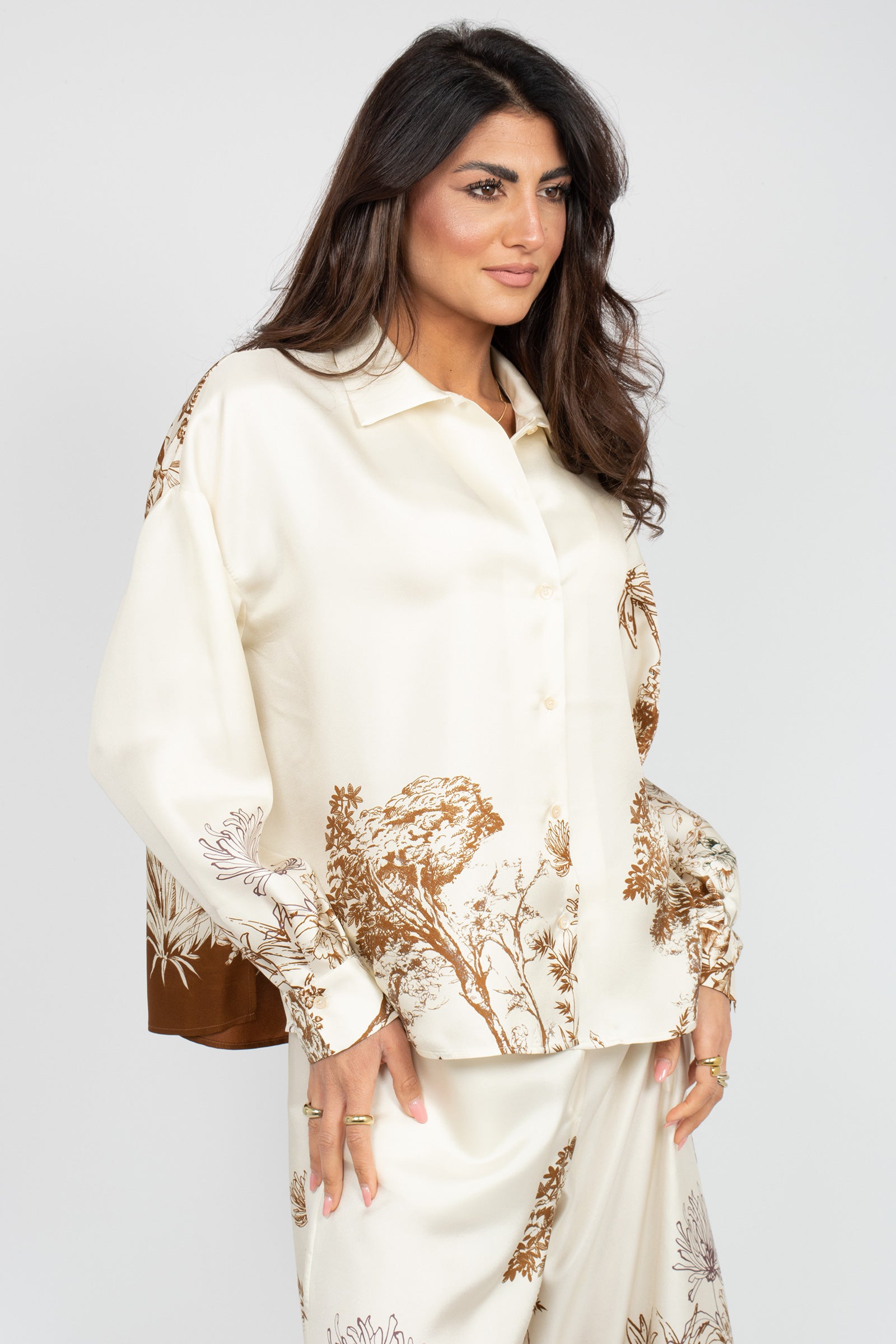 camicia in seta stampata 26SMCC34326SSE231 68303 MAISON COGO 