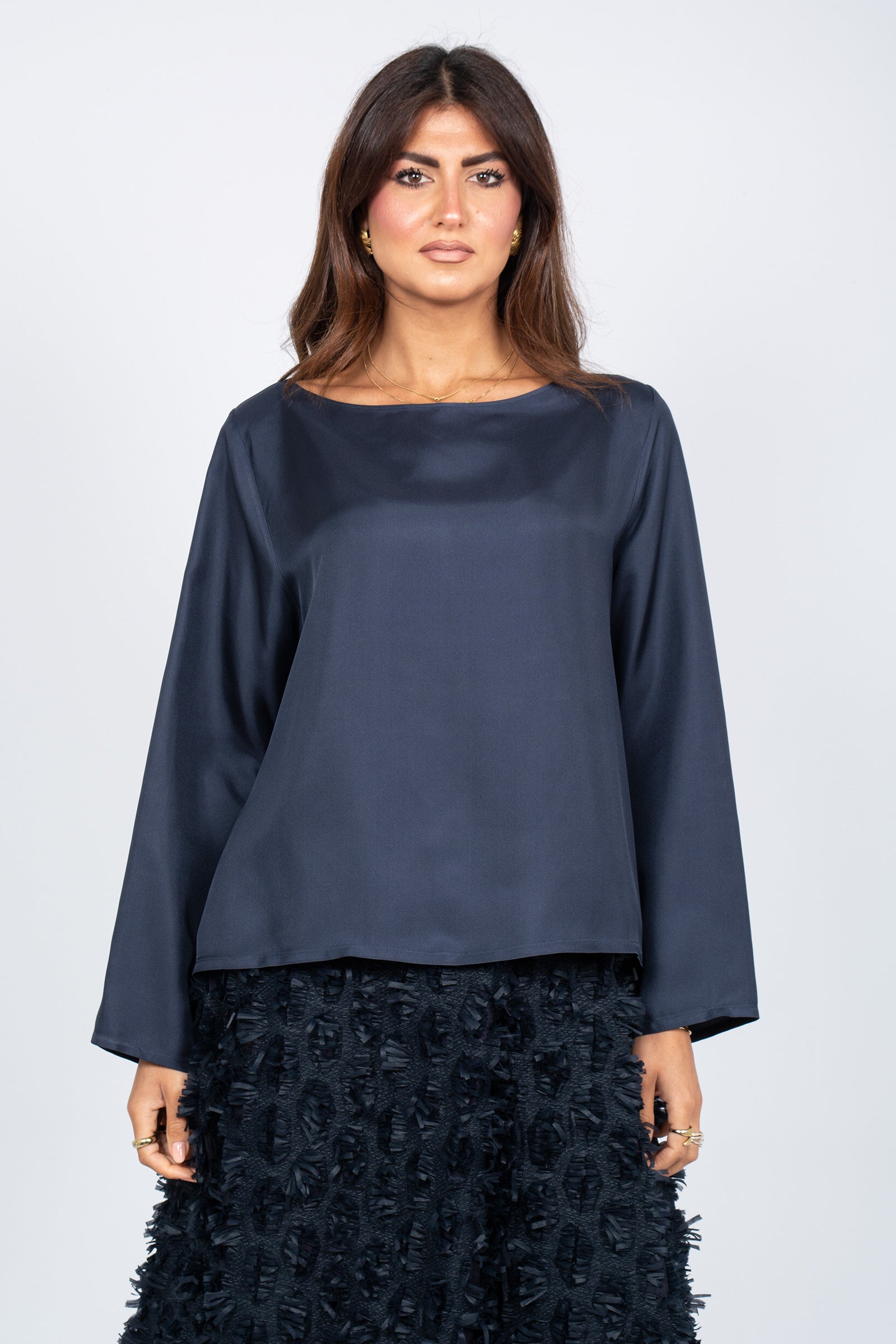 blusa in seta stretch 26SMCC34726SSE228 89001 MAISON COGO 