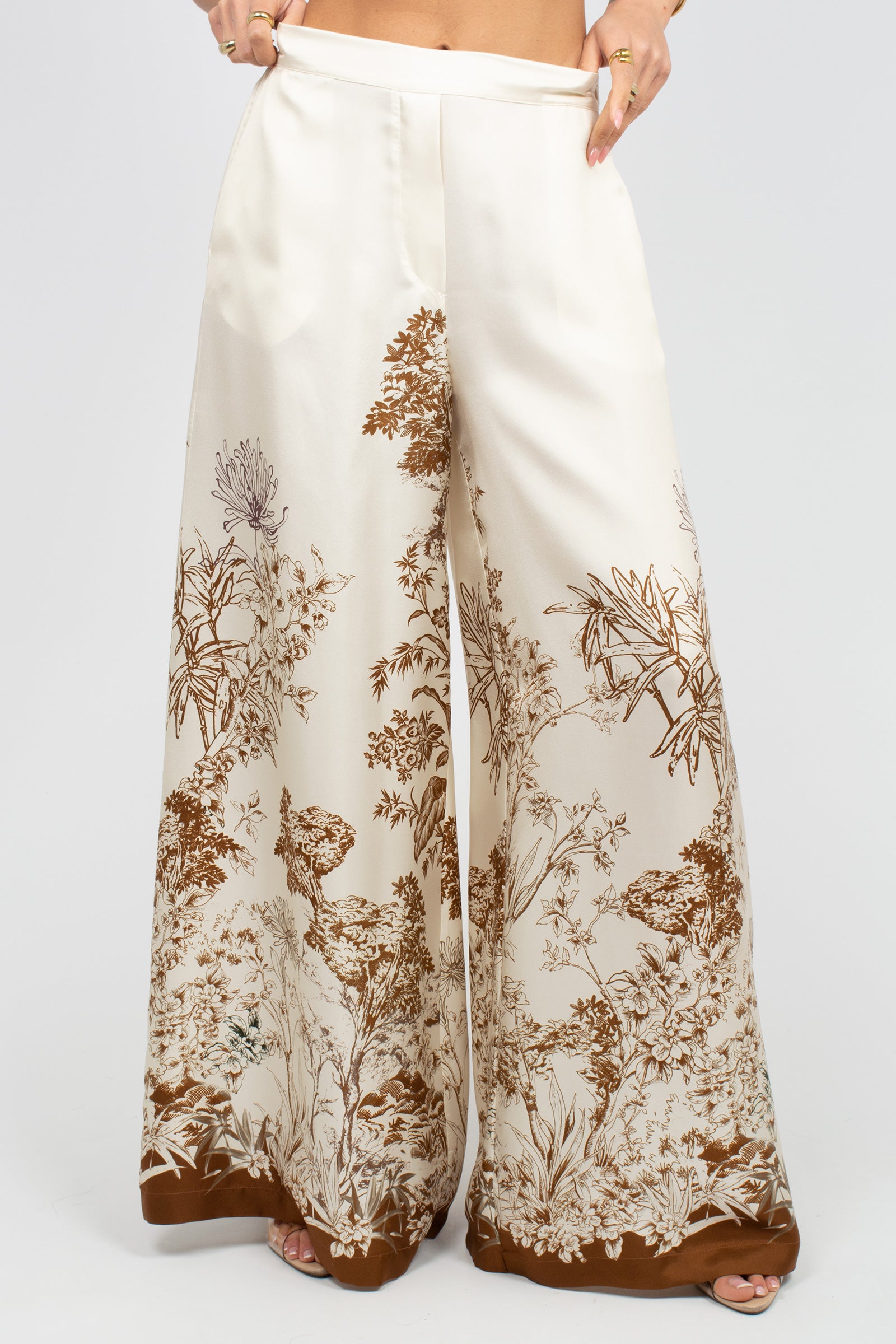 pantalone in seta stampata 26SMCP24726SSE231 68303 MAISON COGO 