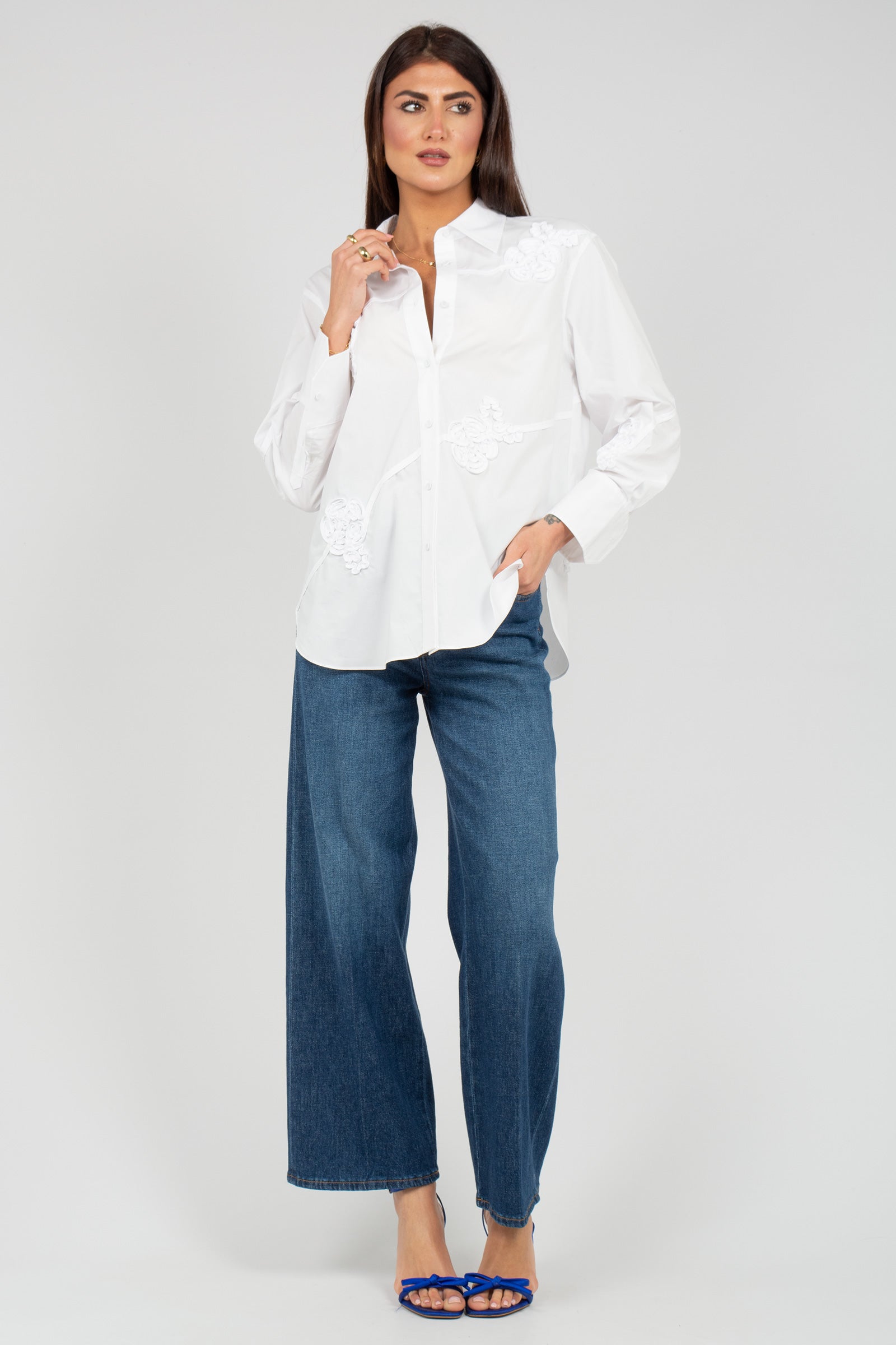 camicia in popeline di cotone 'comune' COMUNE 001 MARELLA 