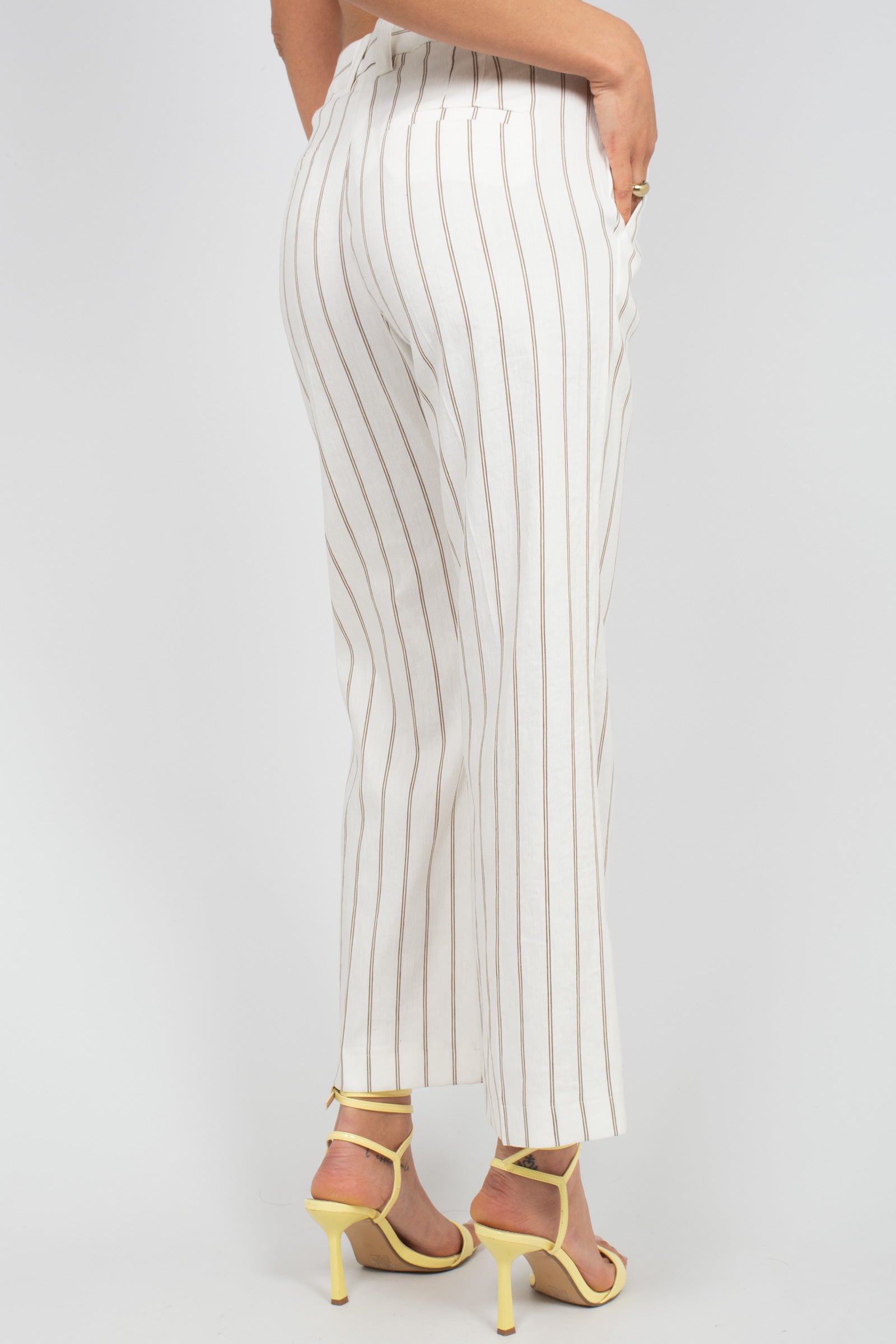 pantalone a righe in lino 'febo' FEBO 001 MARELLA 