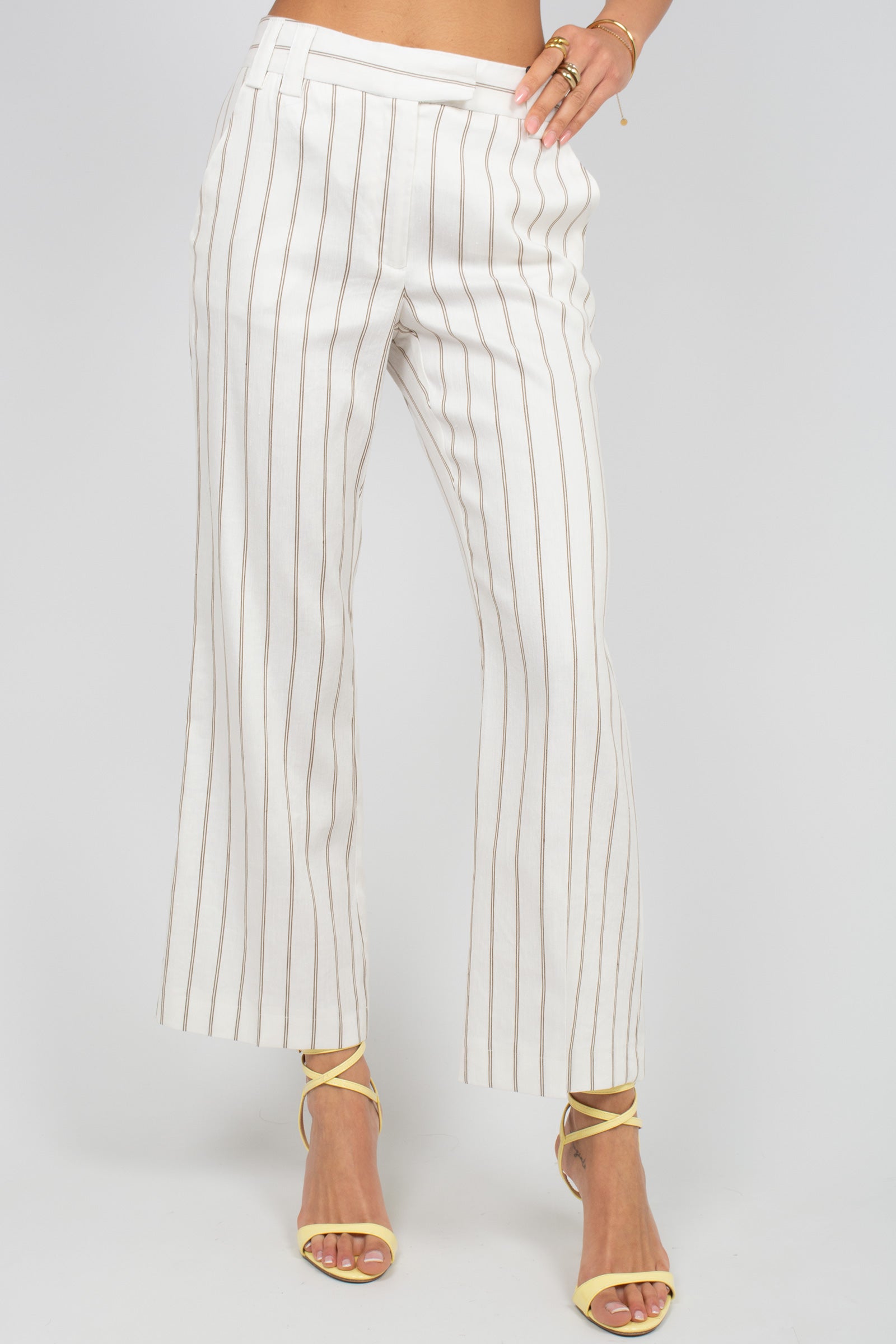 pantalone a righe in lino 'febo' FEBO 001 MARELLA 