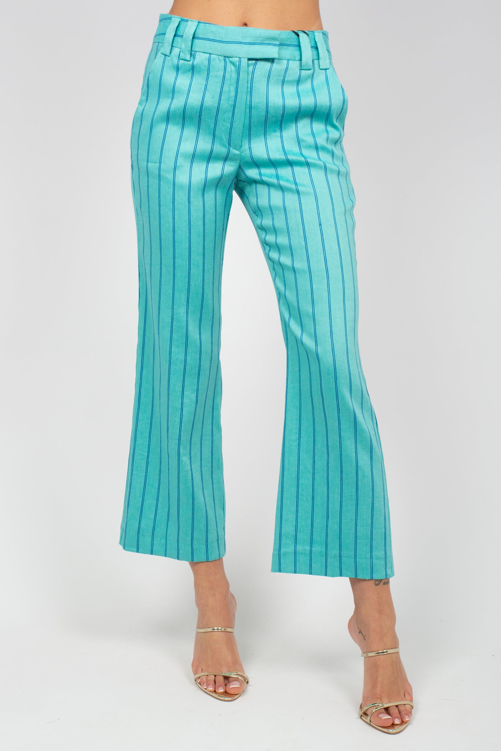 pantalone a righe in lino 'febo' FEBO 002 MARELLA 