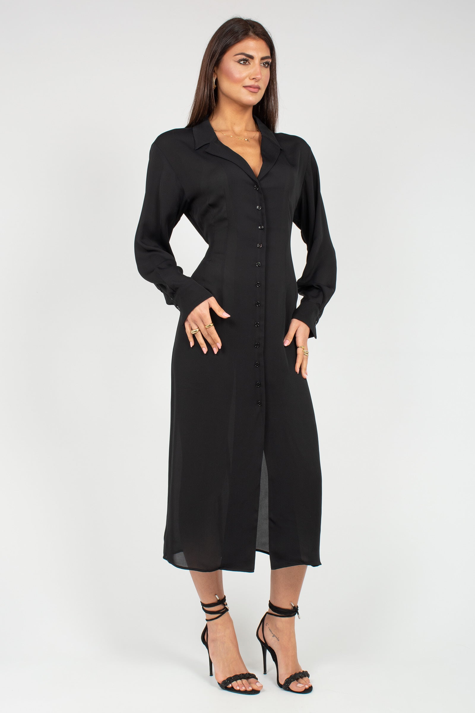 abito chemise in viscosa 'tiglio' TIGLIO 002 MARELLA 