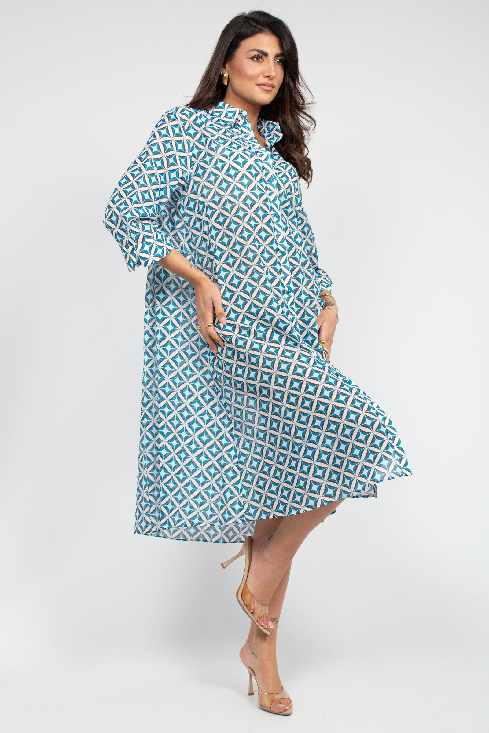 abito in cotone e seta 'teppa' 2616221069600 001 MAXMARA BEACHWARE 