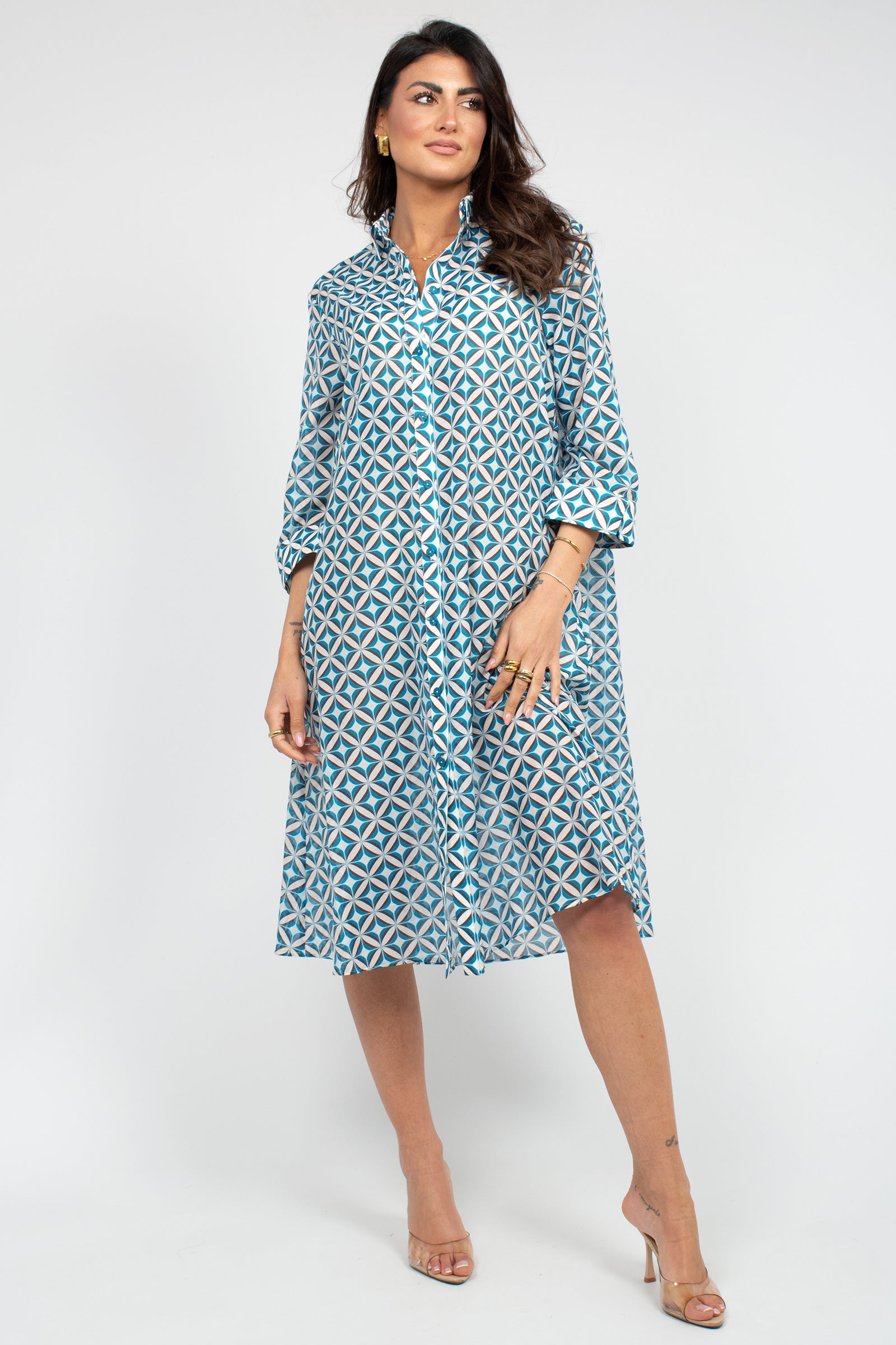 abito in cotone e seta 'teppa' 2616221069600 001 MAXMARA BEACHWARE 