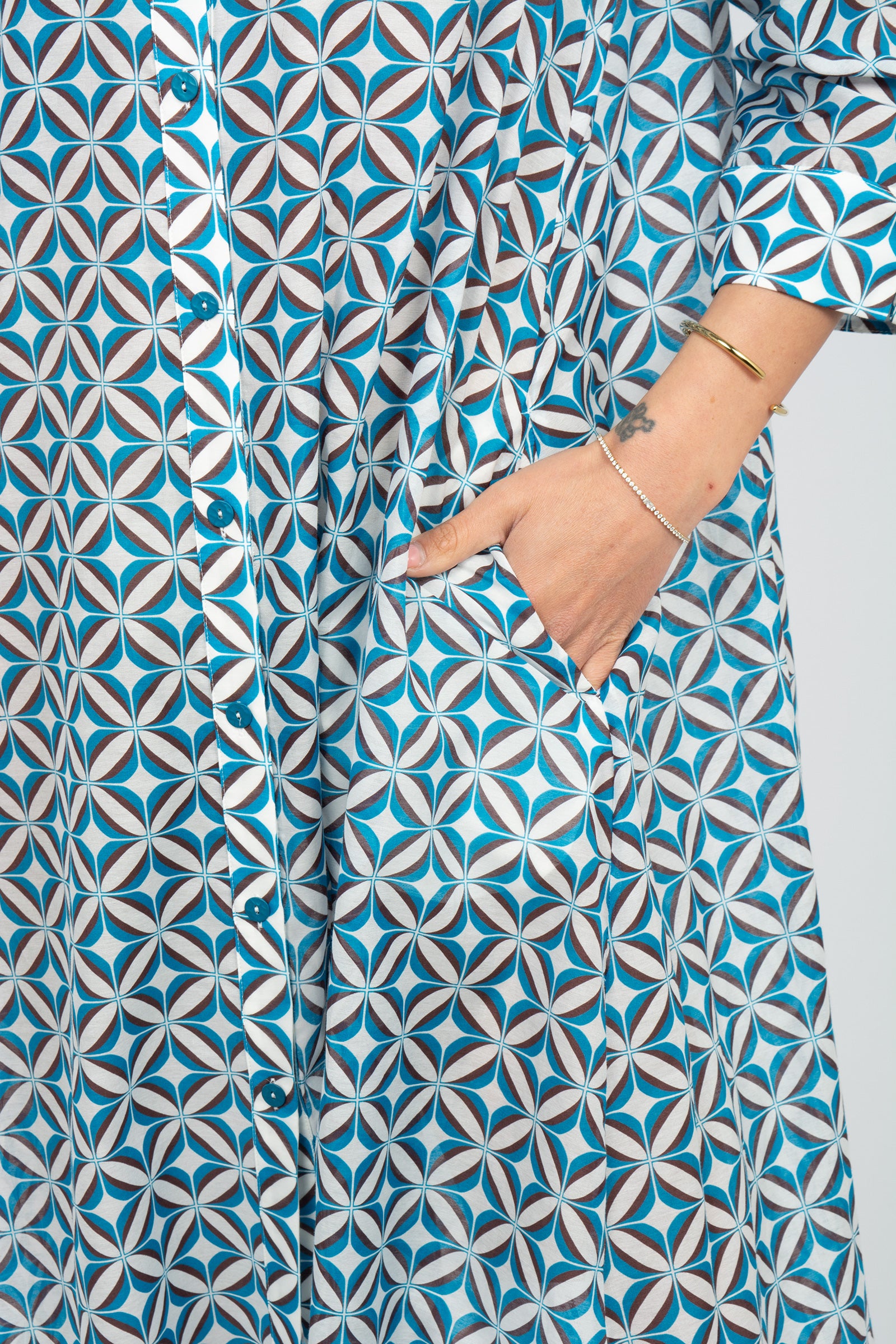 abito in cotone e seta 'teppa' 2616221069600 001 MAXMARA BEACHWARE 