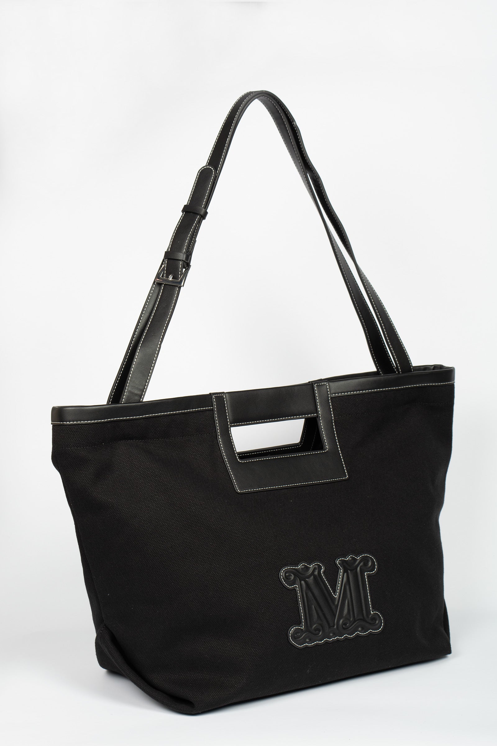 Shopper in tela di cotone 'ecru' 2616511039600 002 MAXMARA BEACHWARE 