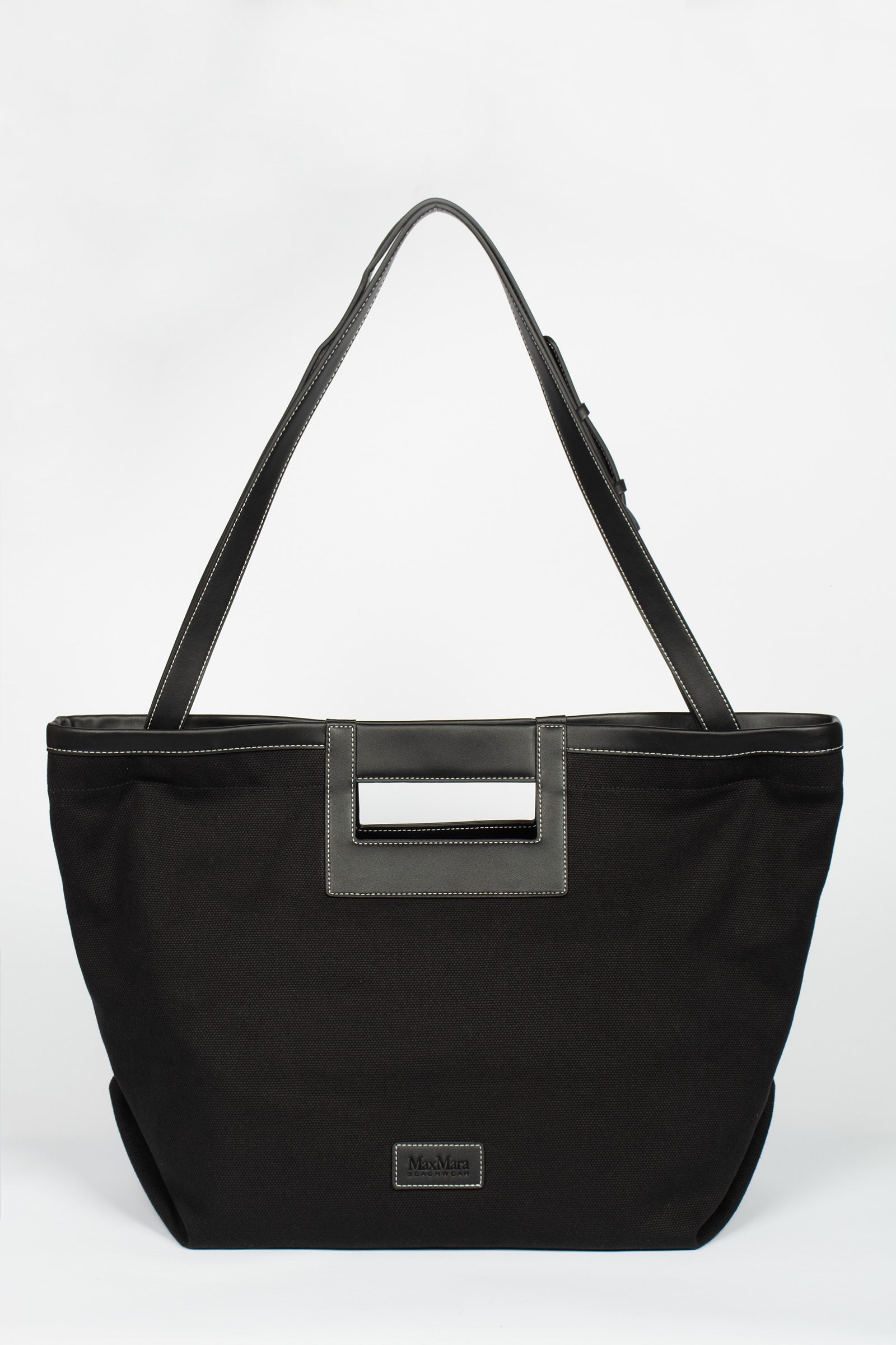 Shopper in tela di cotone 'ecru' 2616511039600 002 MAXMARA BEACHWARE 