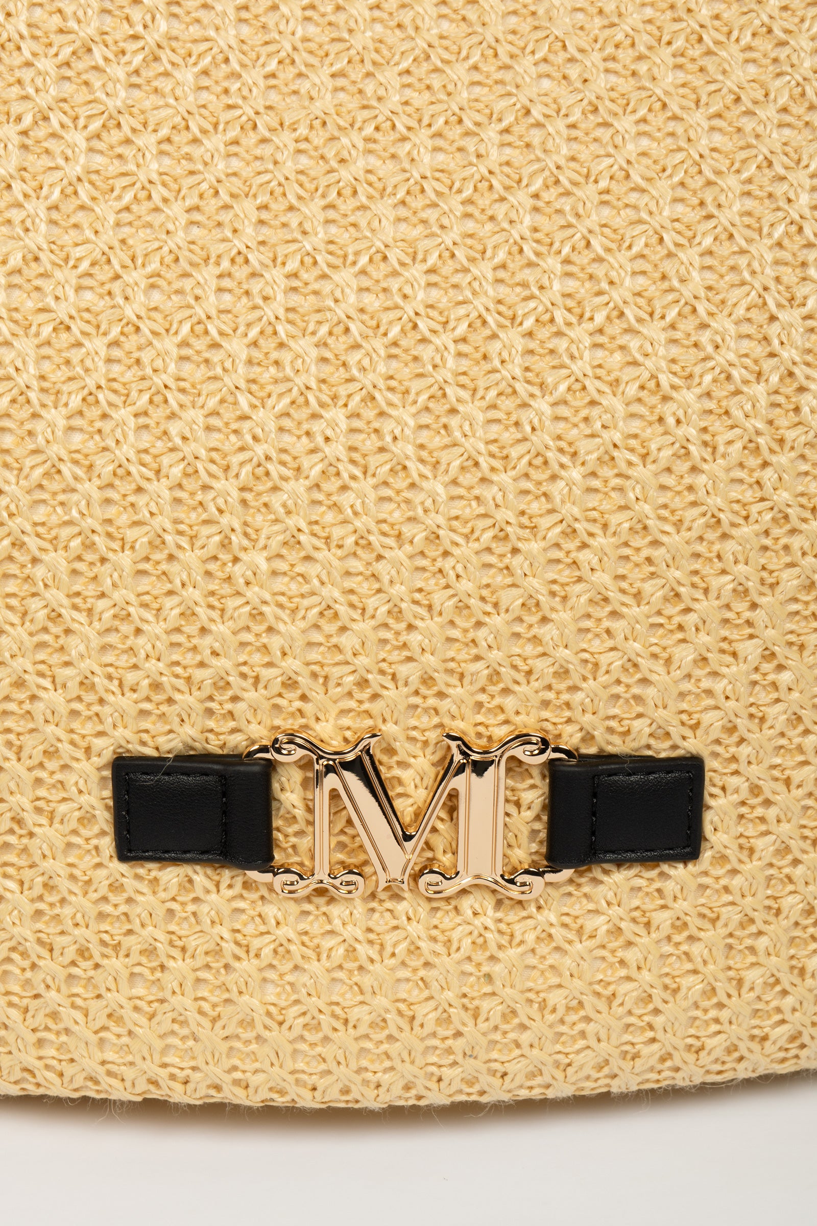 Shopper in rafia ed ecopelle 'bruno' 2616511079600 001 MAXMARA BEACHWARE 