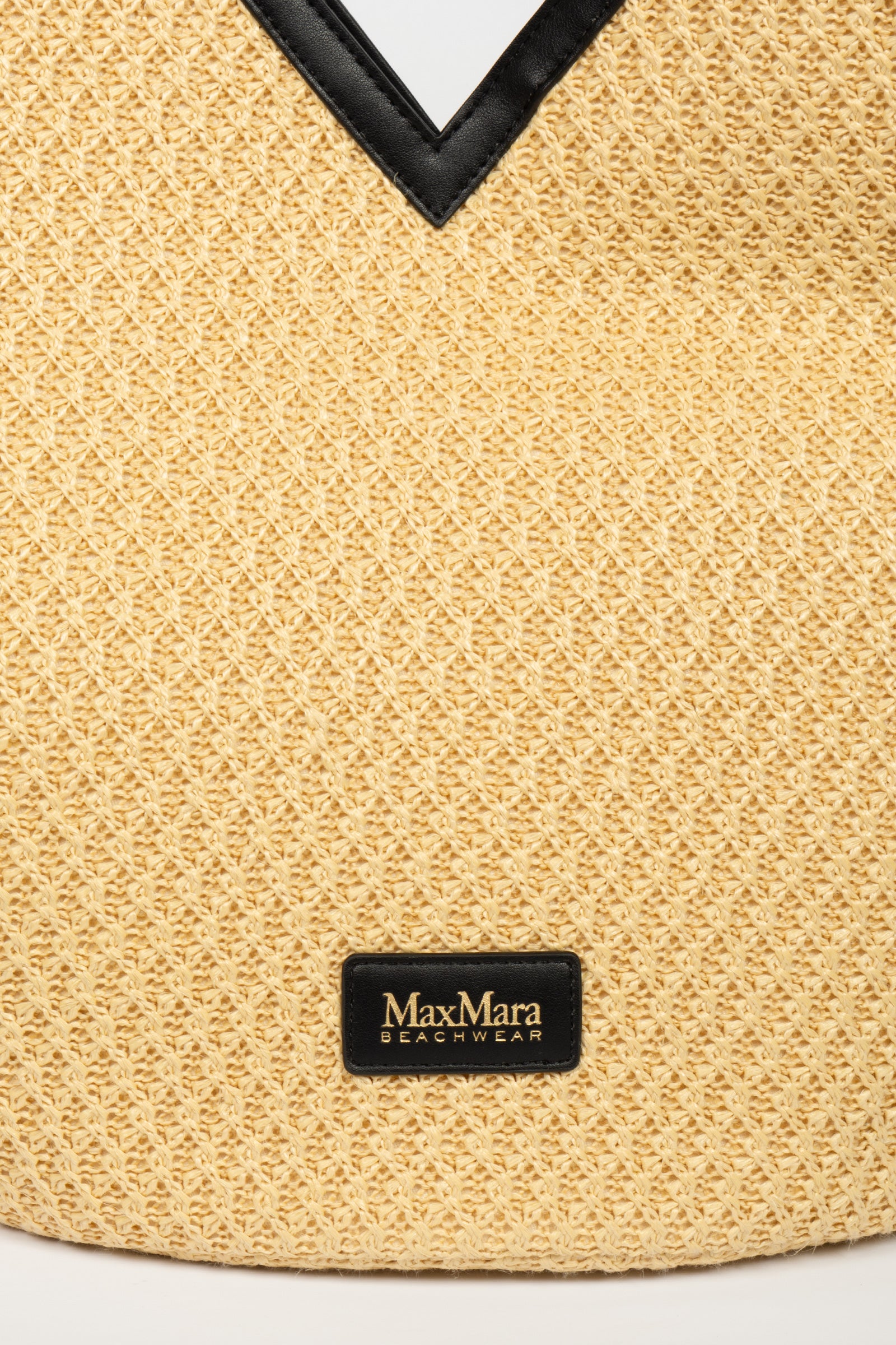 Shopper in rafia ed ecopelle 'bruno' 2616511079600 001 MAXMARA BEACHWARE 