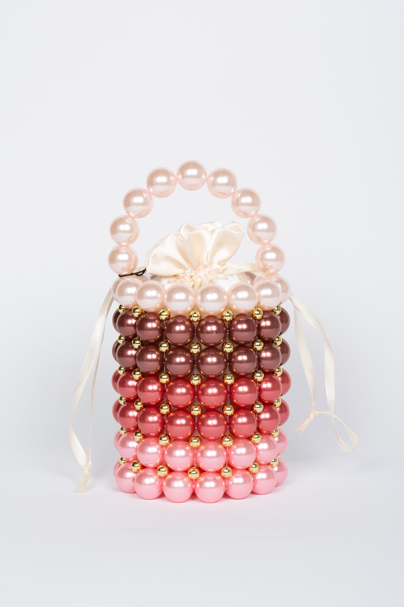mini bucket con perle BPEARLS PINK MIRIAM STELLA 