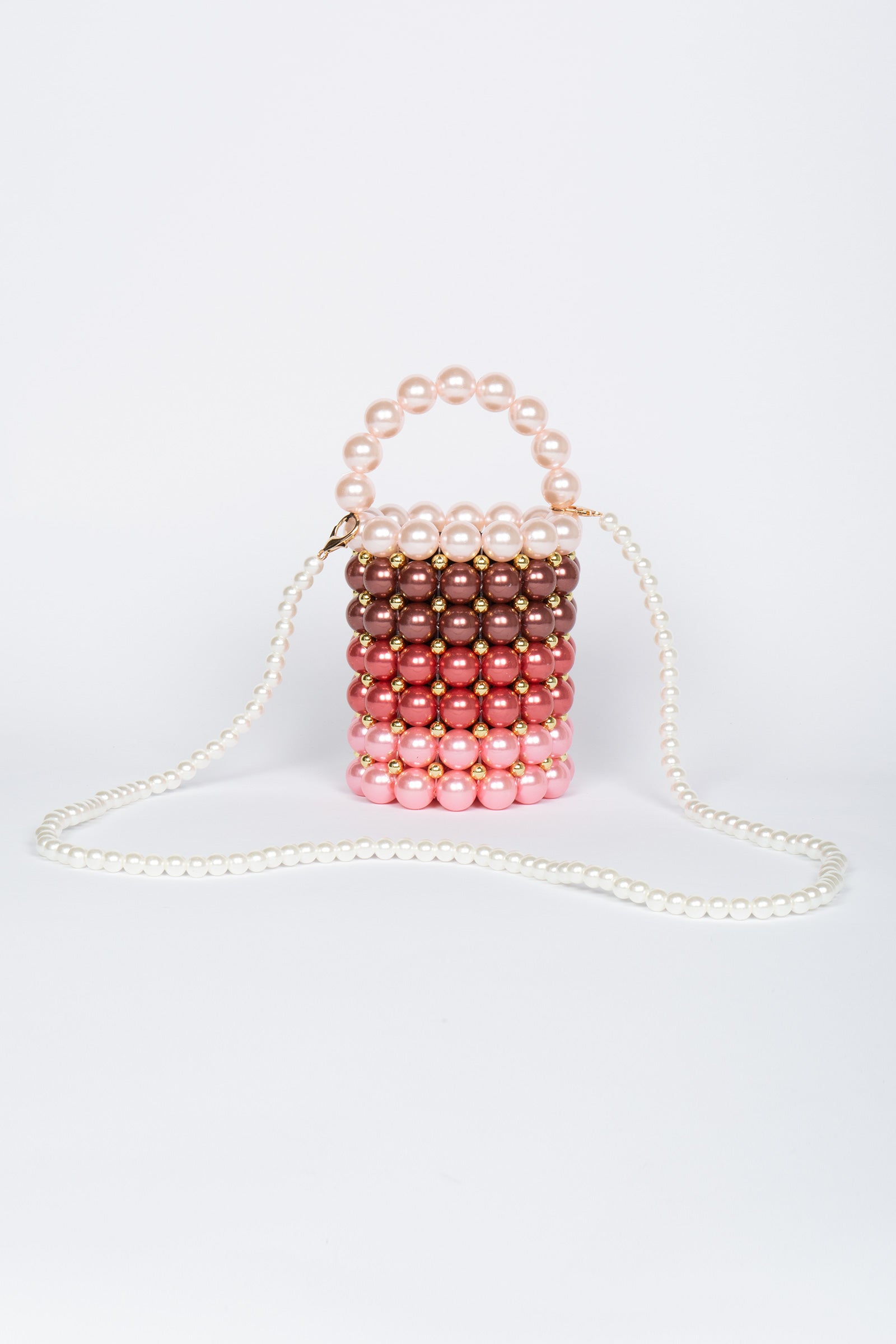 mini bucket con perle BPEARLS PINK MIRIAM STELLA 