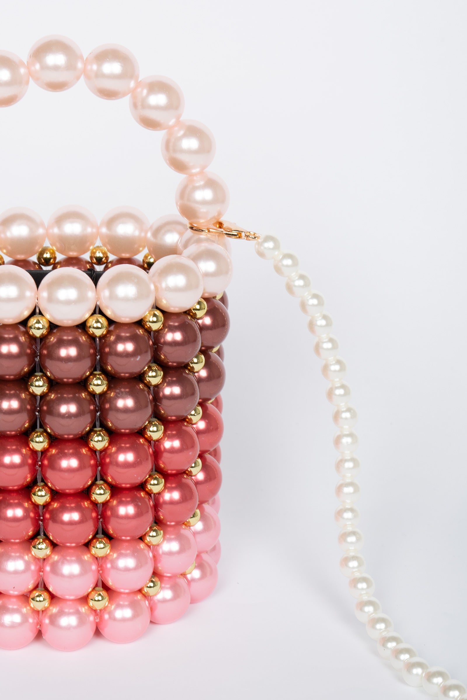 mini bucket con perle BPEARLS PINK MIRIAM STELLA 