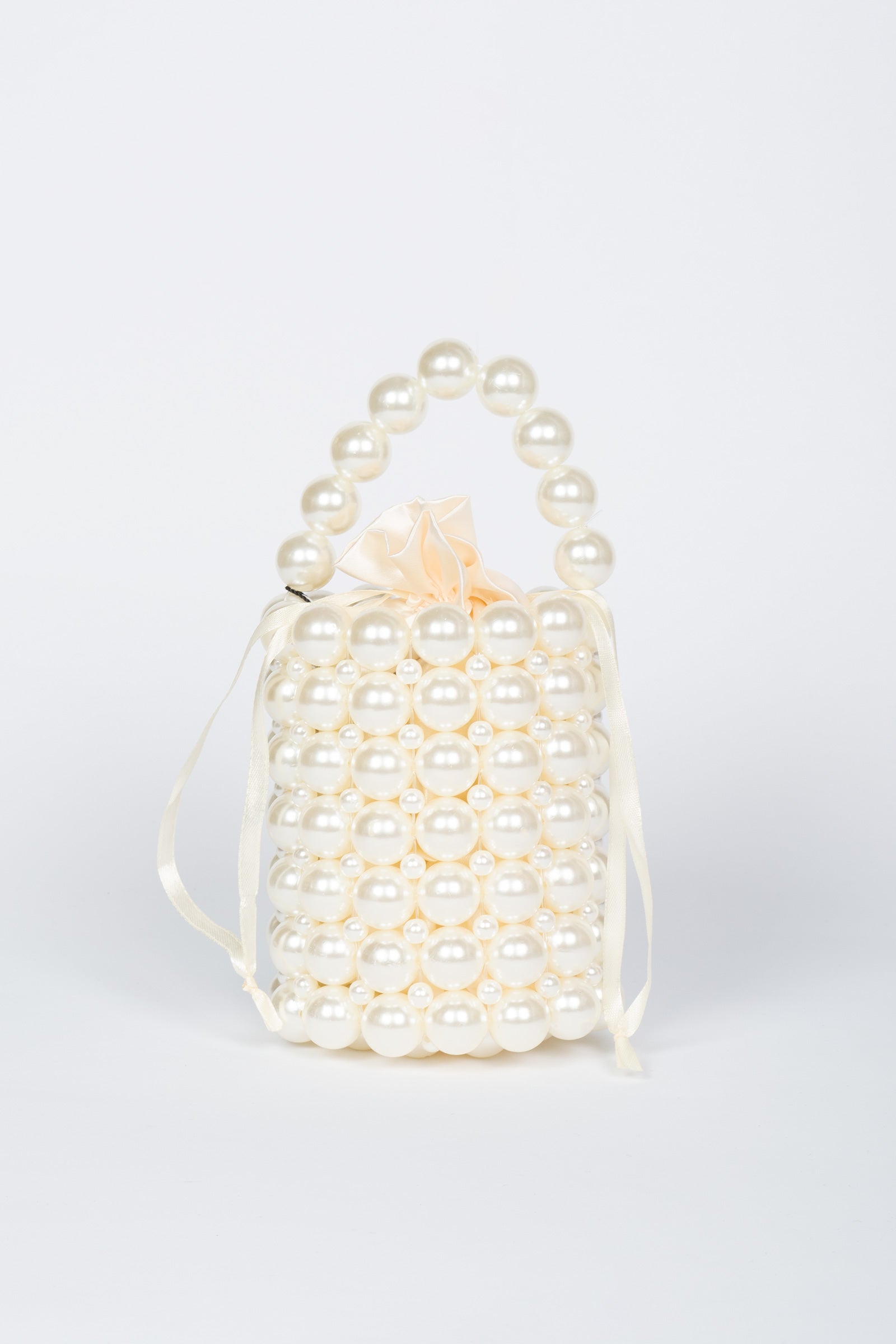 mini bucket con perle BPEARLS WHITE MIRIAM STELLA 
