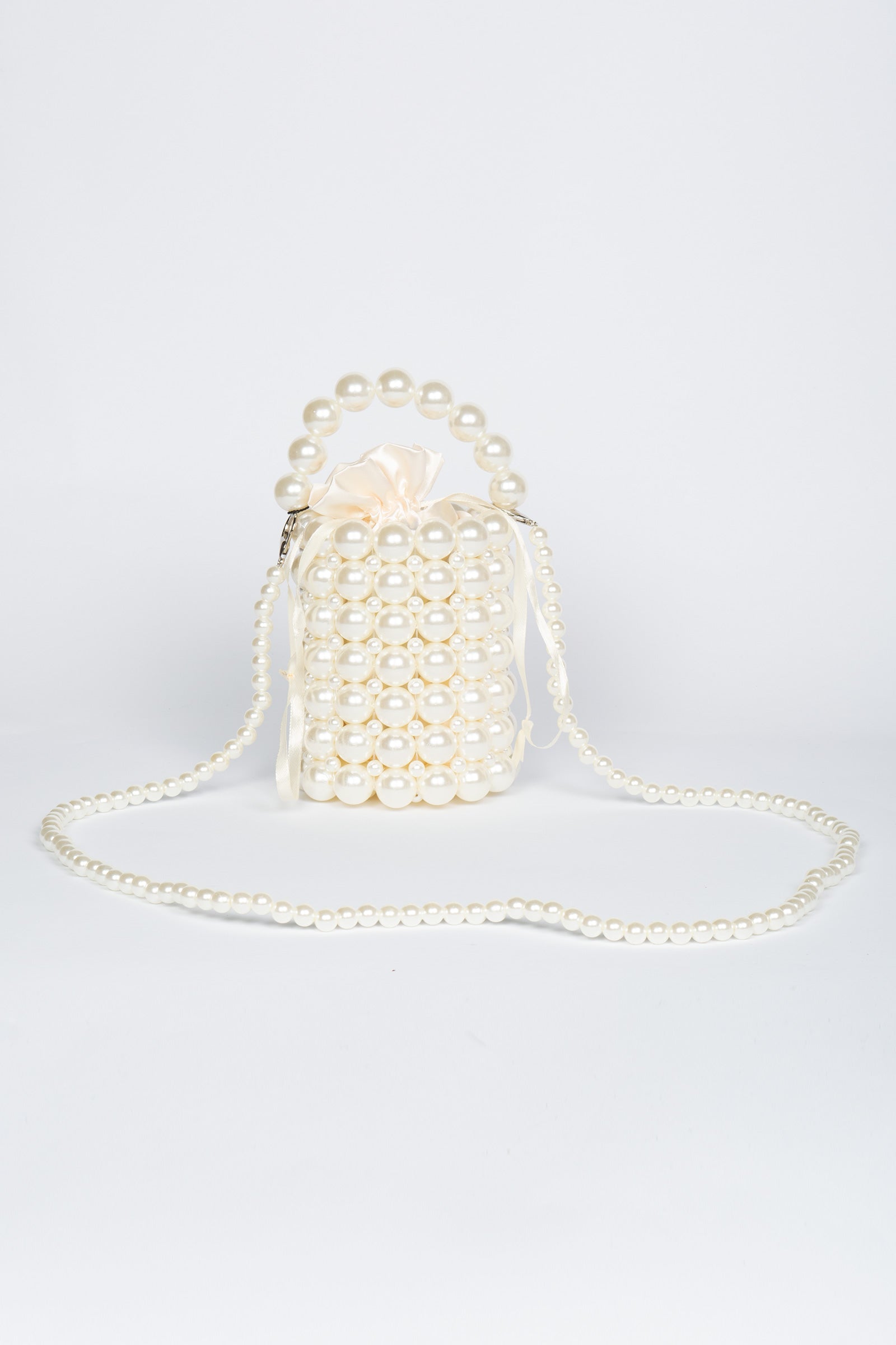 mini bucket con perle BPEARLS WHITE MIRIAM STELLA 