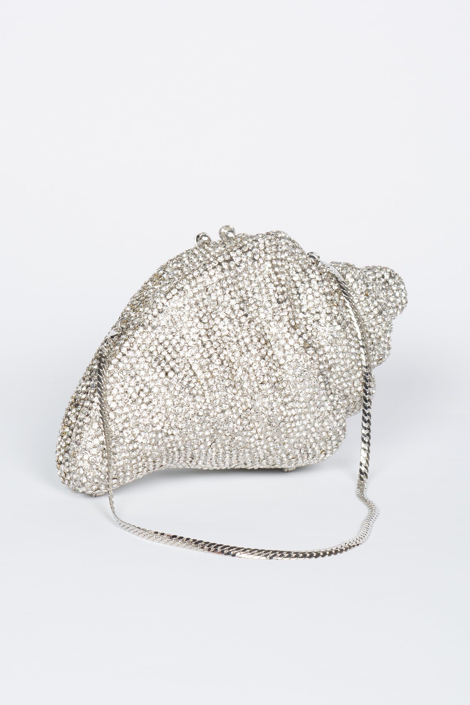 clutch conchiglia strass all over BSHELL SILVER MIRIAM STELLA 