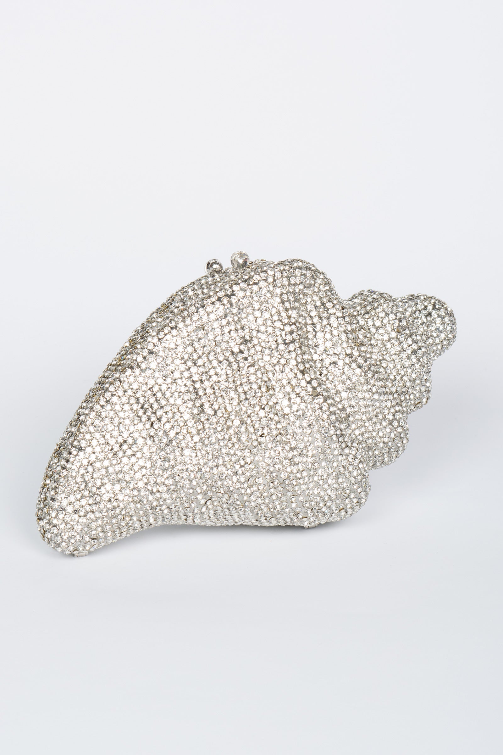 clutch conchiglia strass all over BSHELL SILVER MIRIAM STELLA 