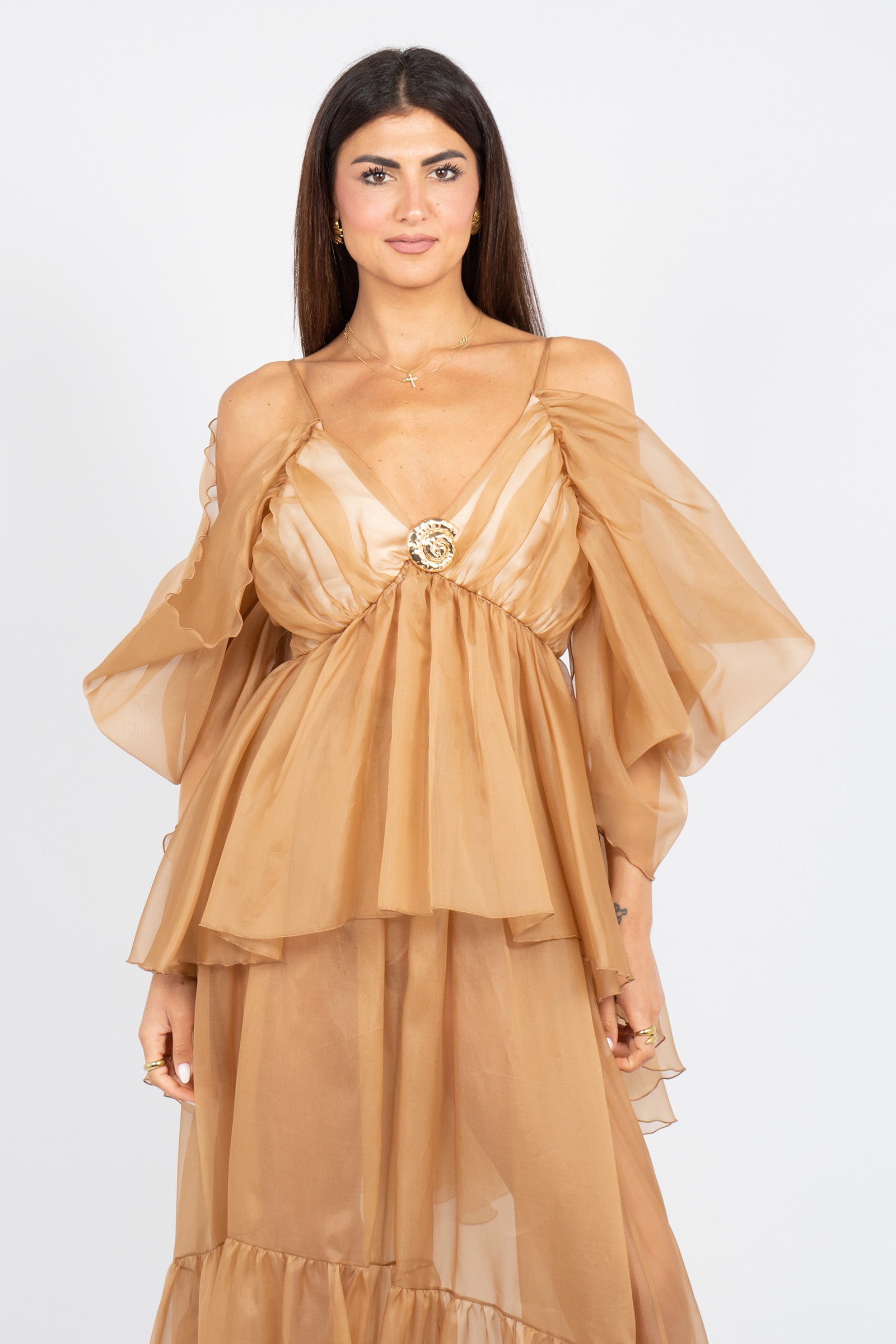 top in organza MS2606 MOCHAMOUSSE MIRIAM STELLA 