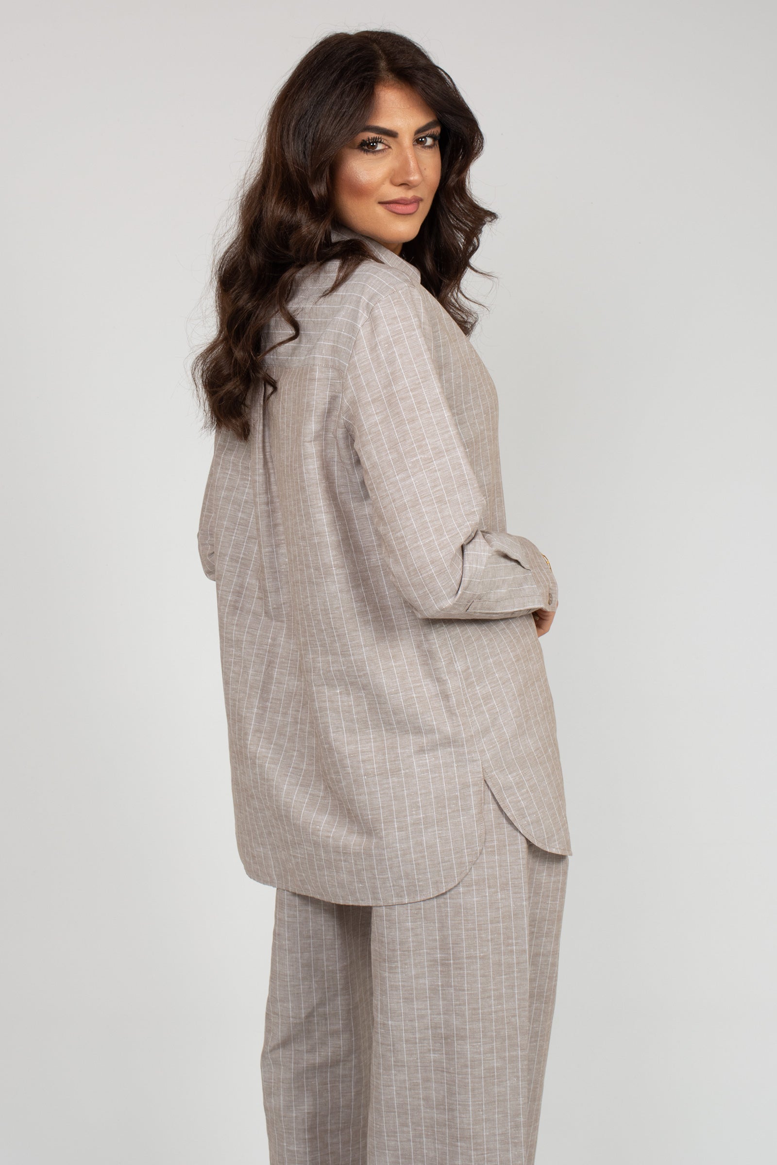 Camicia in lino a righe 'ululo' 2616111018600 004 MM - MAX MARA 