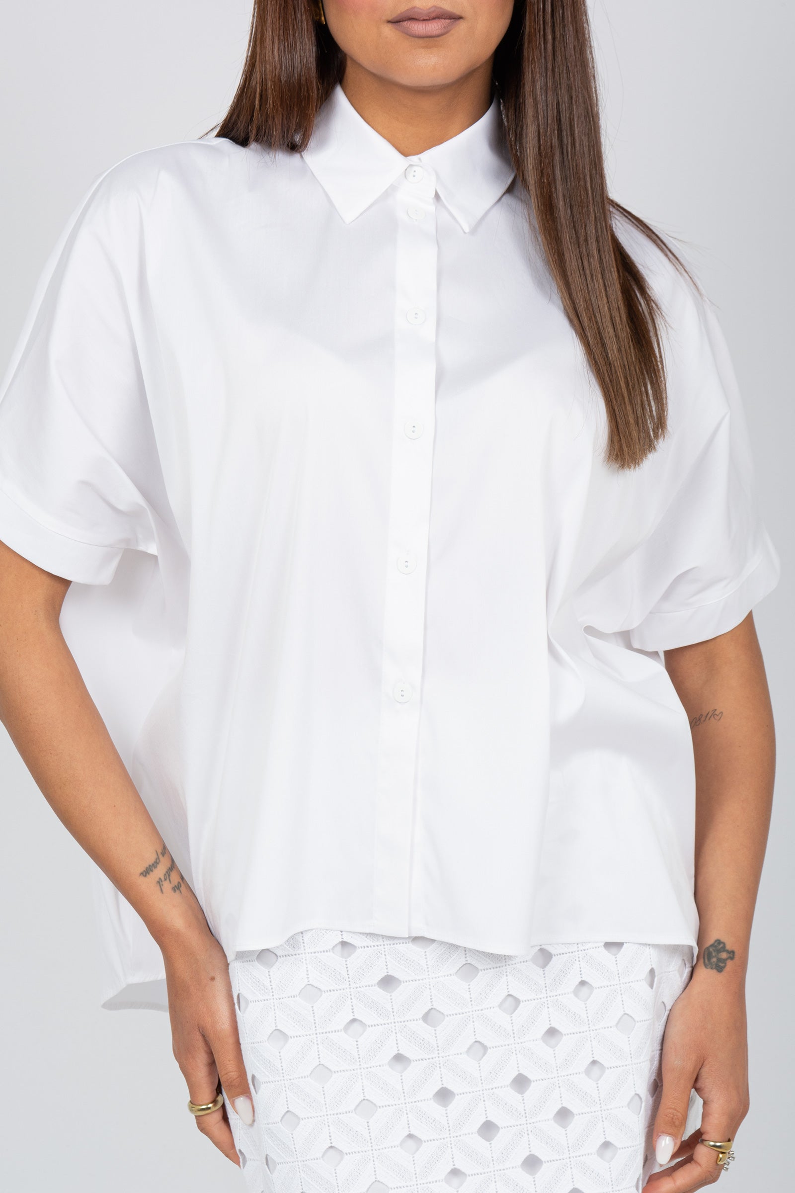 camicia in misto cotone 'pittura' 2616111029600 007 MM - MAX MARA 