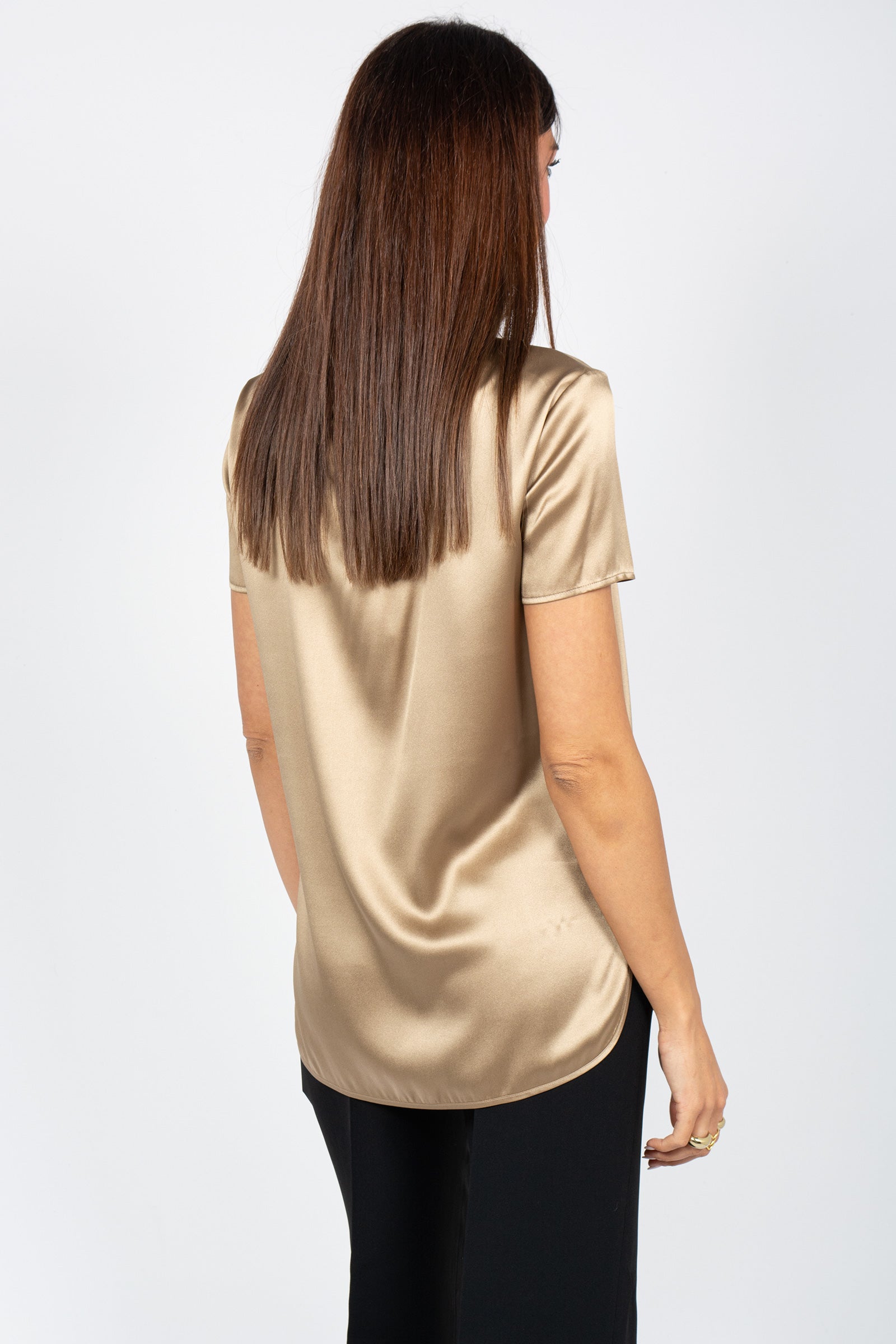 t-shirt in seta 'cortona' 2616111037600 027 MM - MAX MARA 