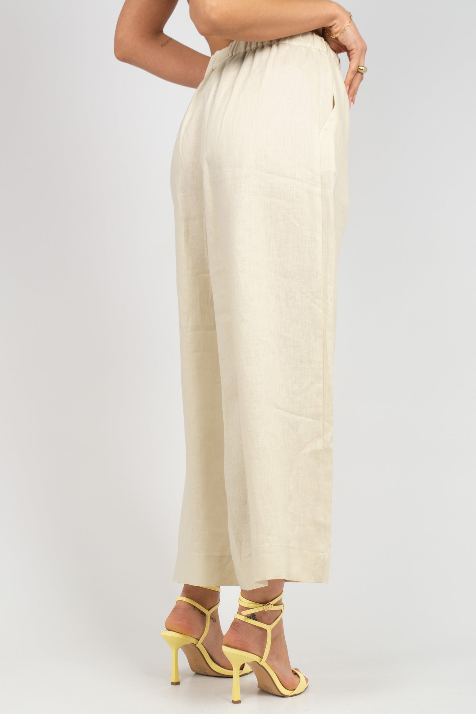 pantalone in lino 'canneti' 2616131028600 011 MM - MAX MARA 
