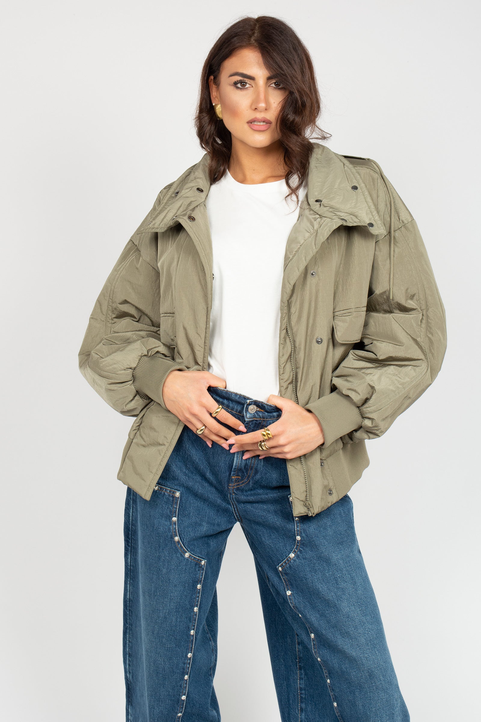 bomber in nylon 'amaca' 2616481037600 001 MM - MAX MARA 