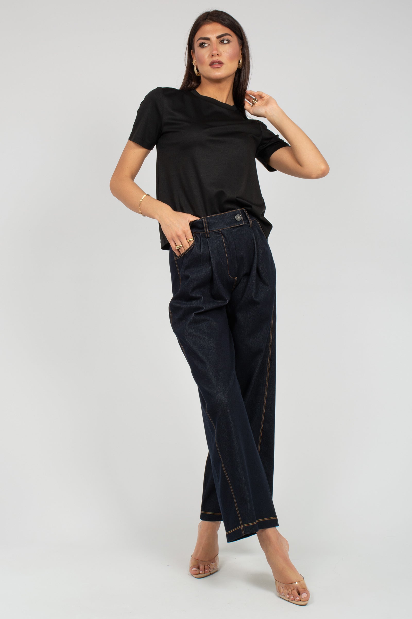t-shirt in cotone e modal 'astice' 2616841067600 006 MM - MAX MARA 
