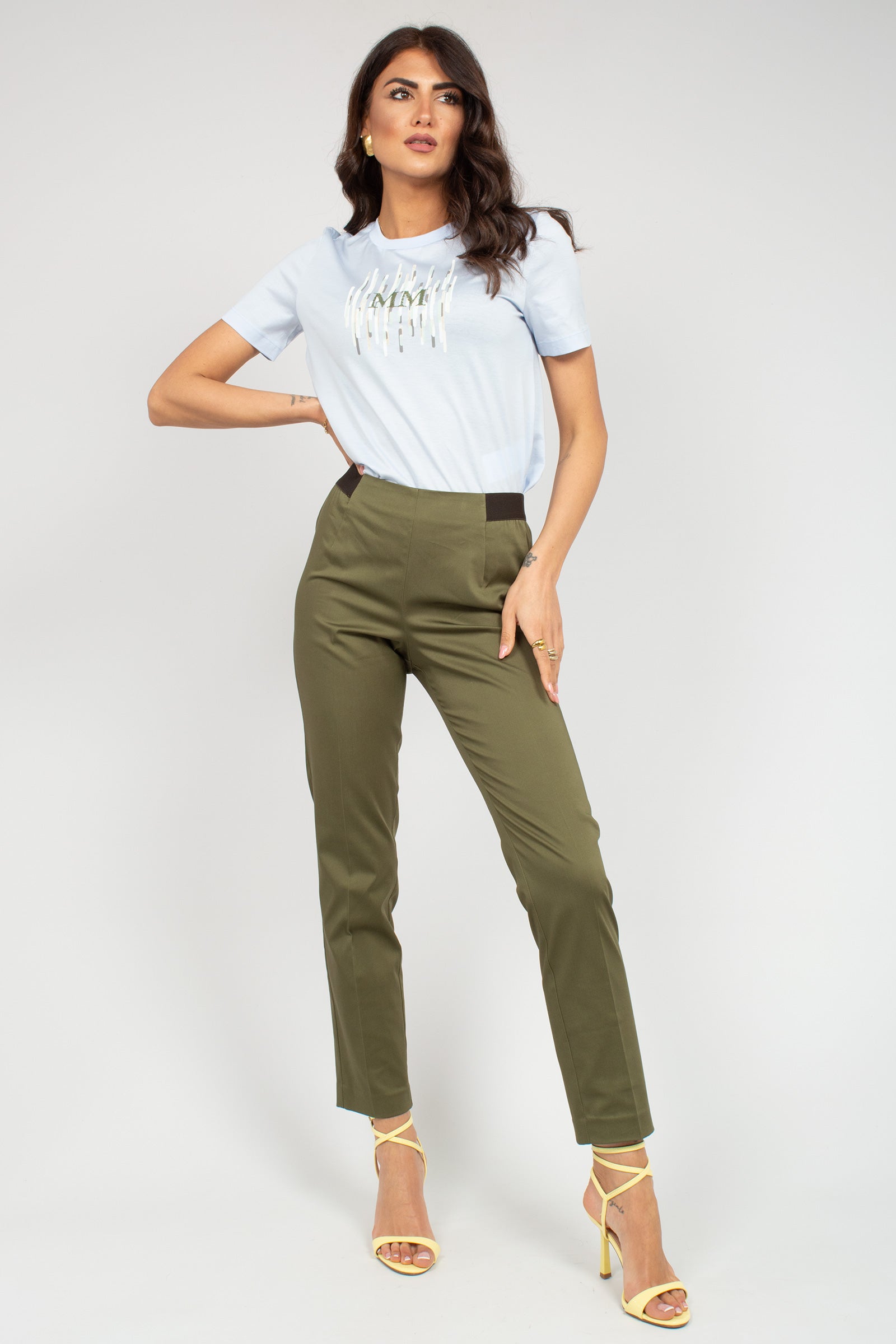 t-shirt in cotone con logo 'licenza' 2616941108600 012 MM - MAX MARA 