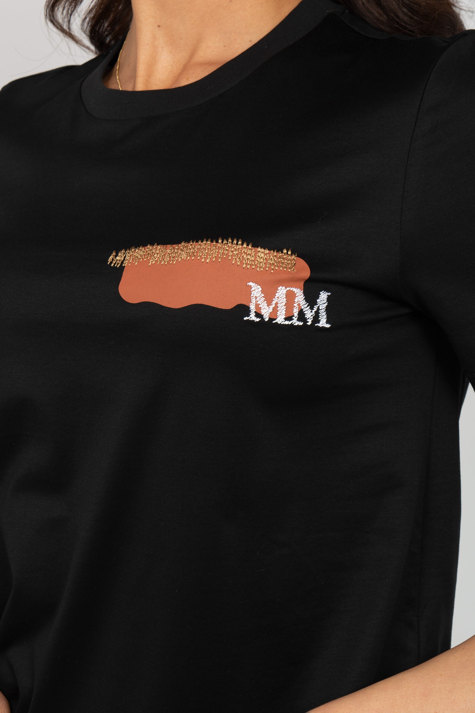 t-shirt in cotone con logo 'licenza' 2616941108600 015 MM - MAX MARA 