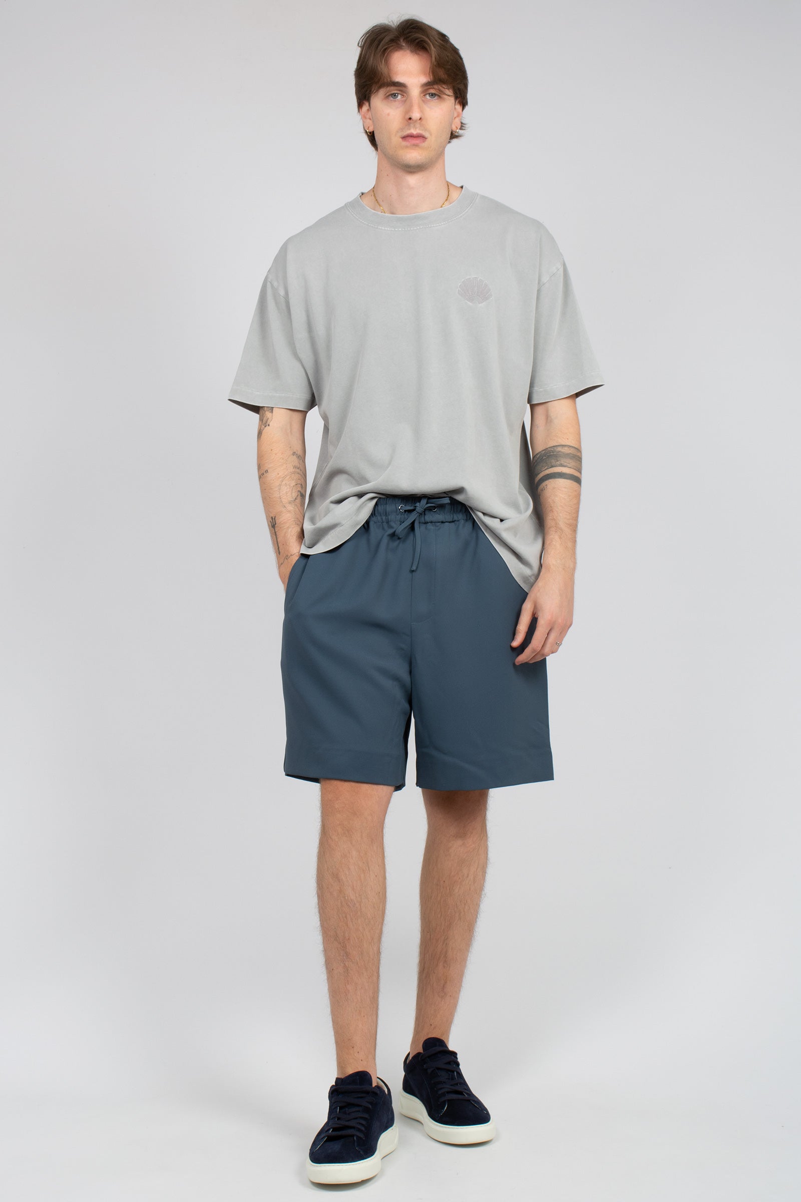 jogger corto in tessuto tecnico 2601040002 INKBLUE NEW AMSTERDAM 