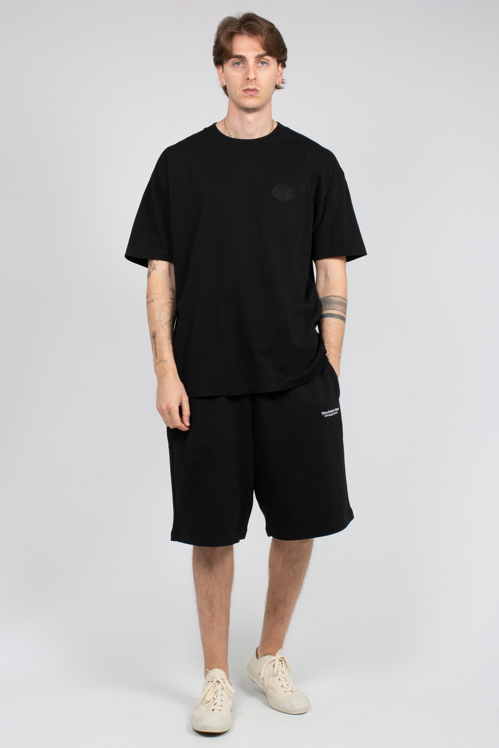 t-shirt in cotone 2601082002 BLK NEW AMSTERDAM 