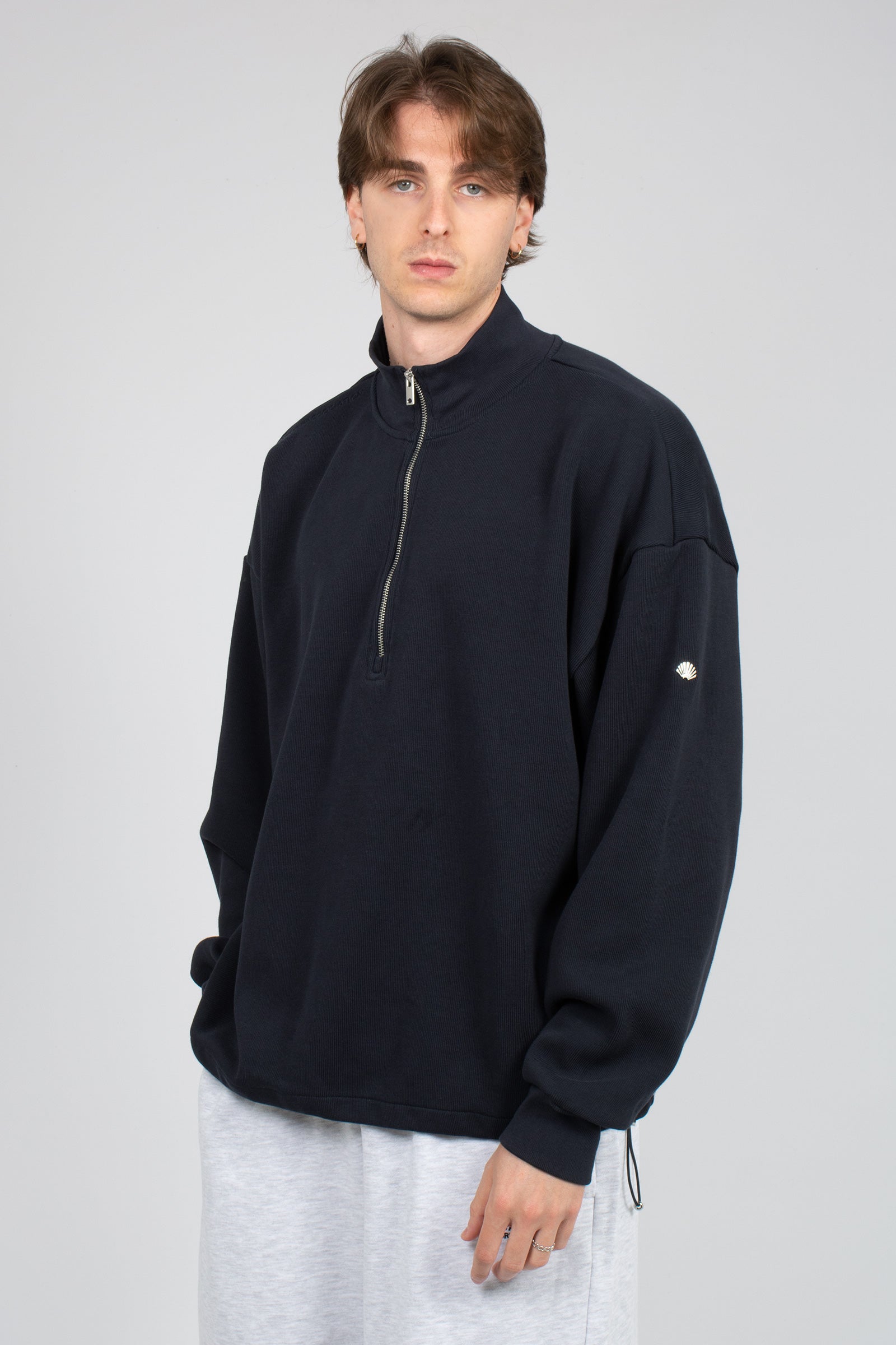 felpa con zip in cotone 2601126001 NIGHT NEW AMSTERDAM 