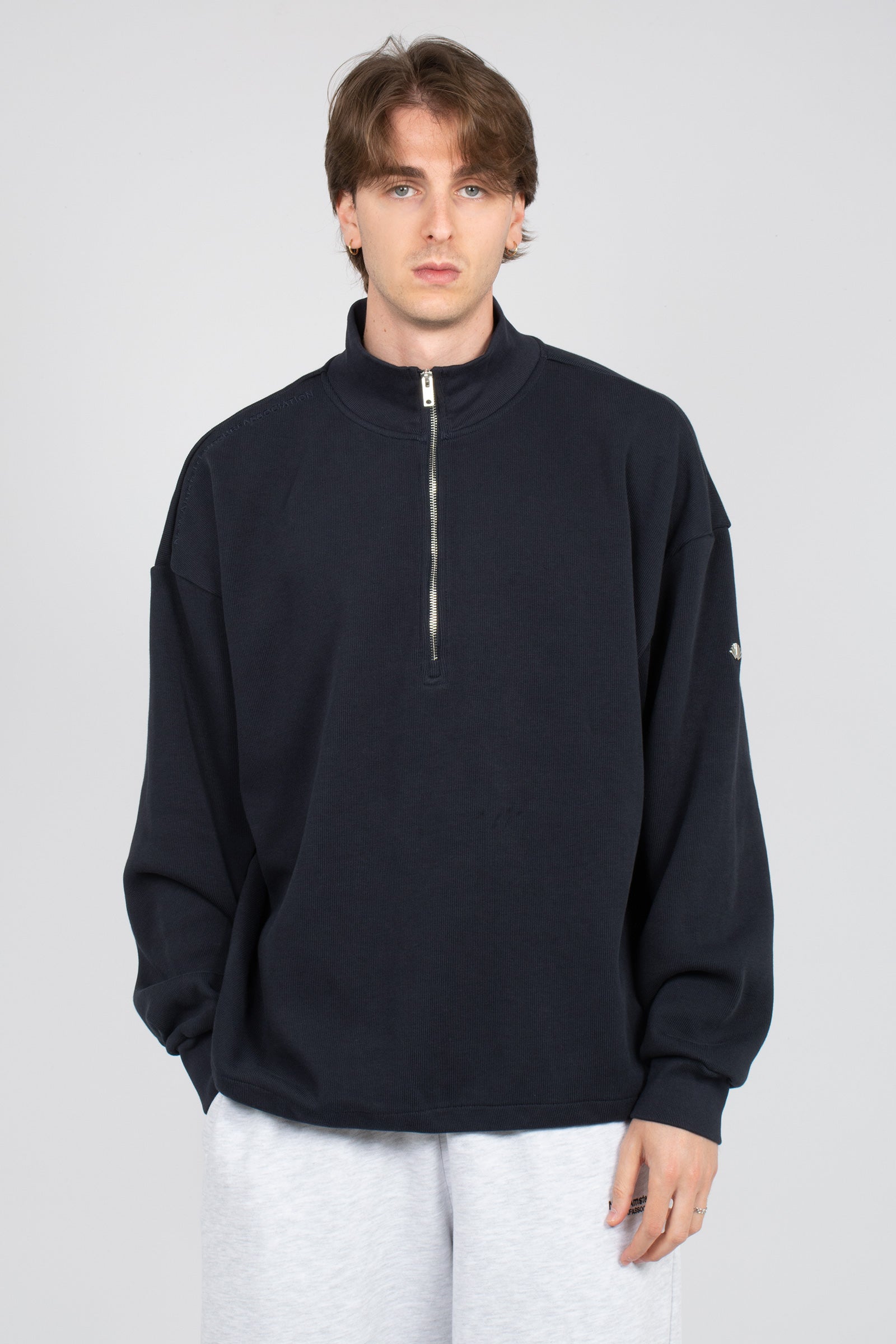 felpa con zip in cotone 2601126001 NIGHT NEW AMSTERDAM 