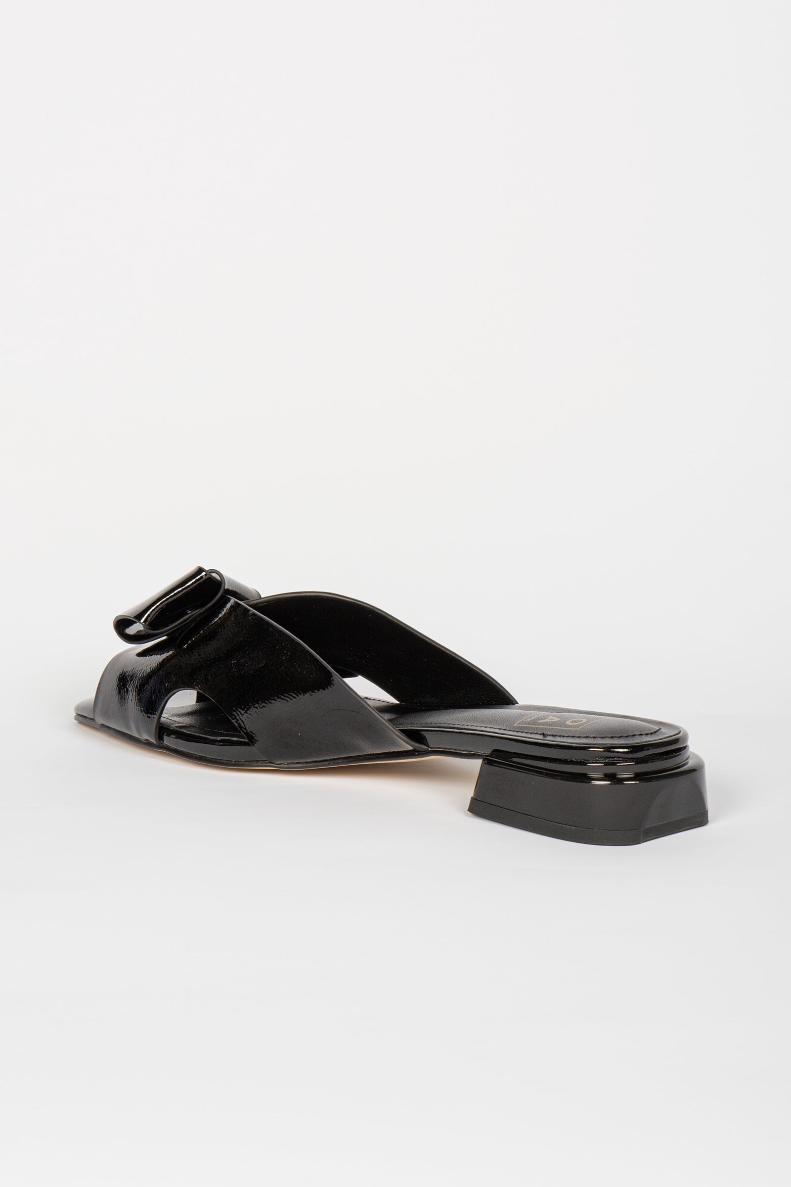 pantofola opentoe in naplak PE320NAPLAK NERO NORA NEW YORK 