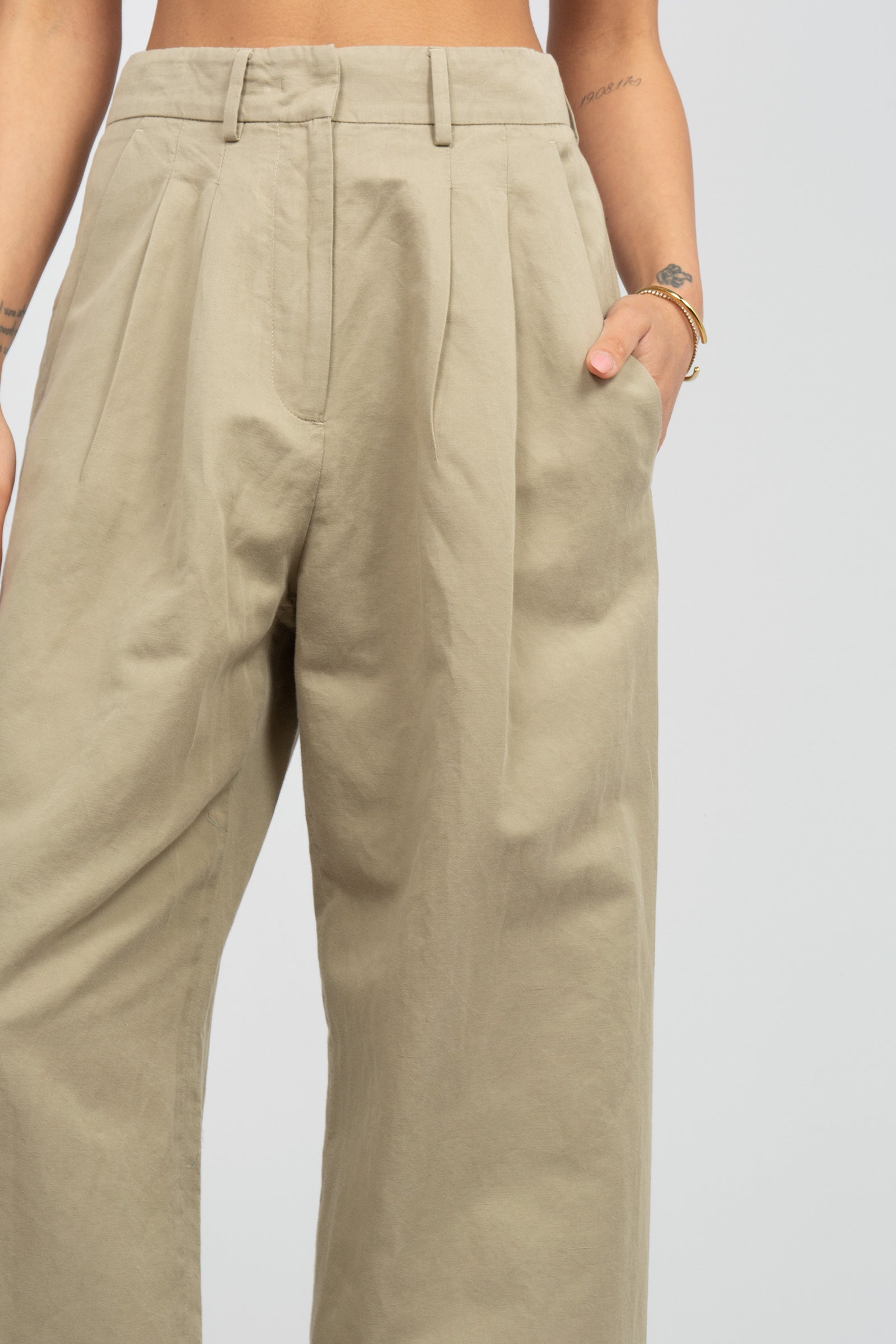 pantalone in lino e cotone 'frankie' CDVLFKZ00STD PU38L0060 PT TORINO 