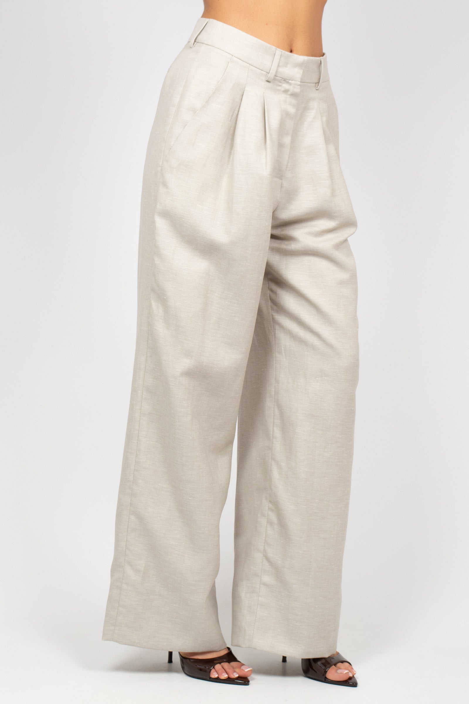 Pantalone in misto lana e lino 'francoise' CDVSFKZ00STD SD810020 PT TORINO 
