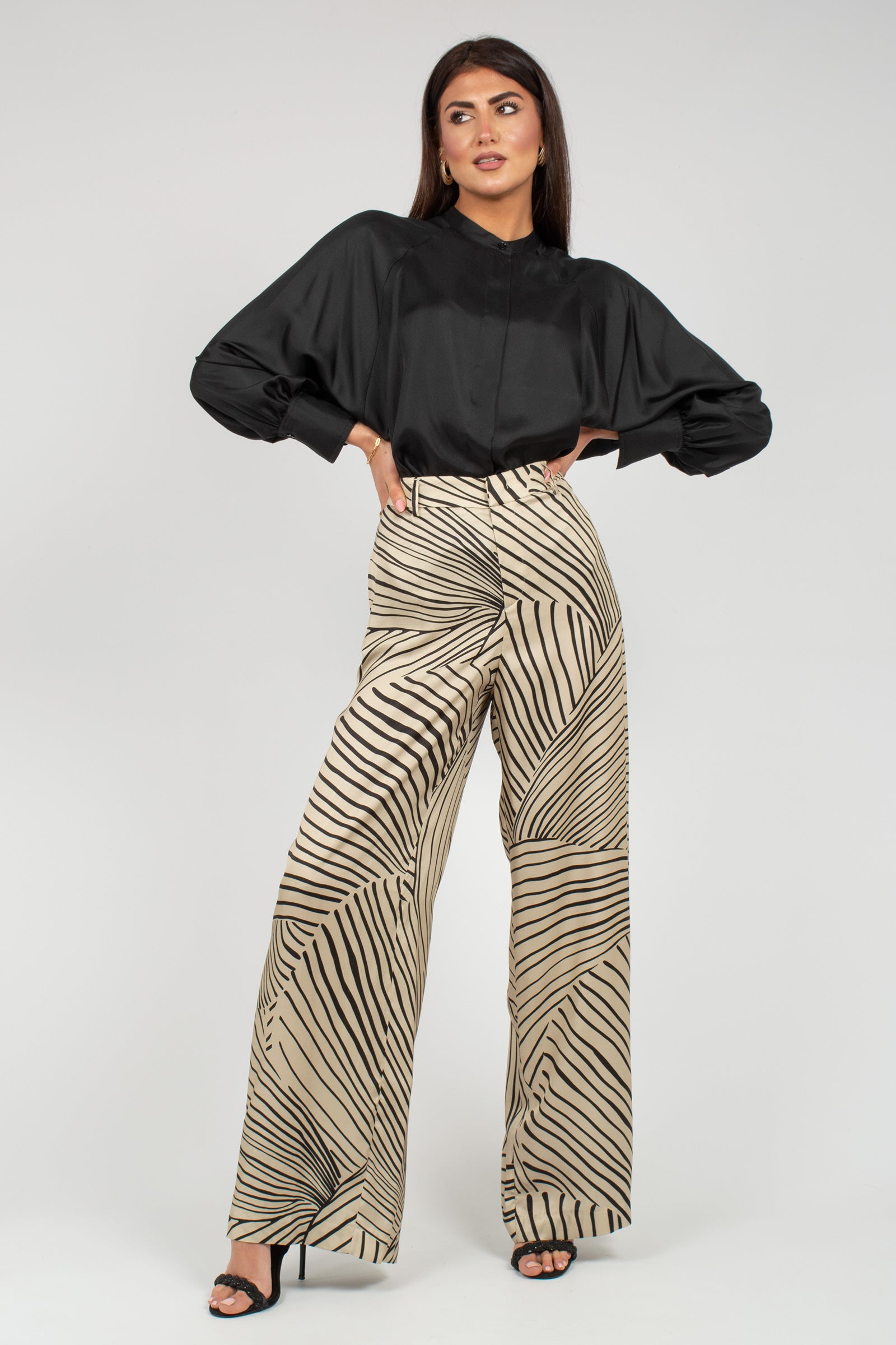 pantalone in viscosa stampata 'lorenza' CDVSLRZ00STD ER250030 PT TORINO 